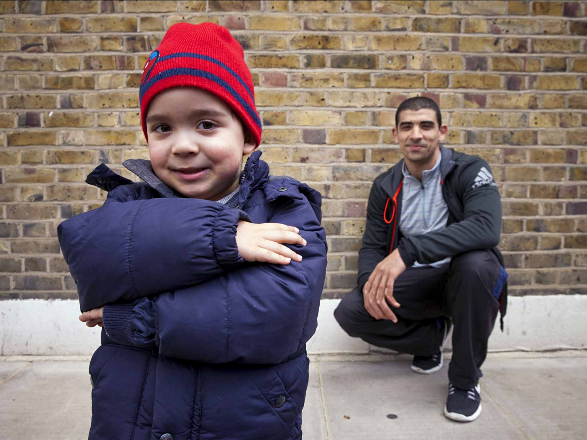 Rashid Elouahabi and son Yasim, now aged three