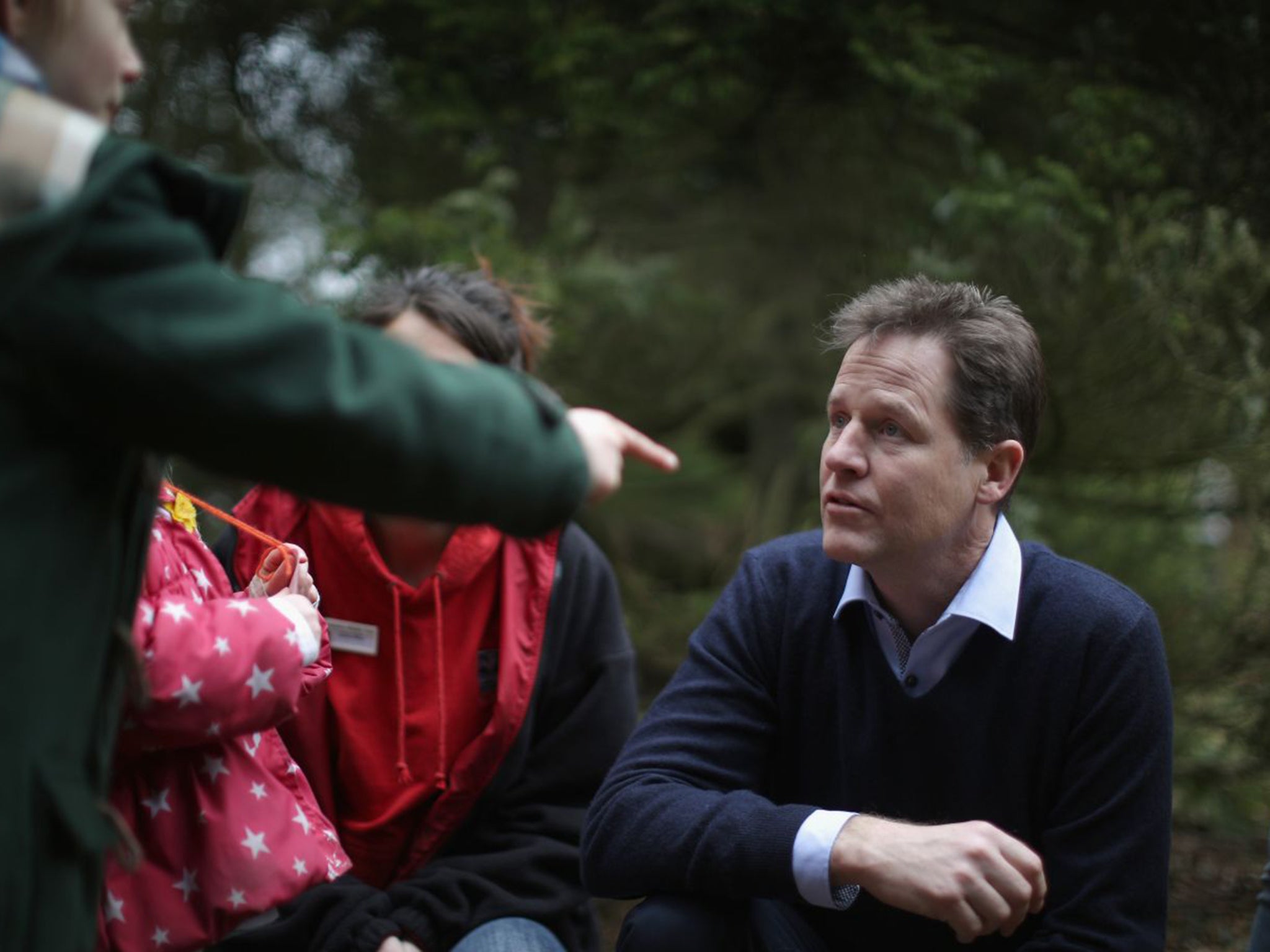 Deputy Prime Minister Nick Clegg arrived at Buckingham Palace shortly after David Cameron had left