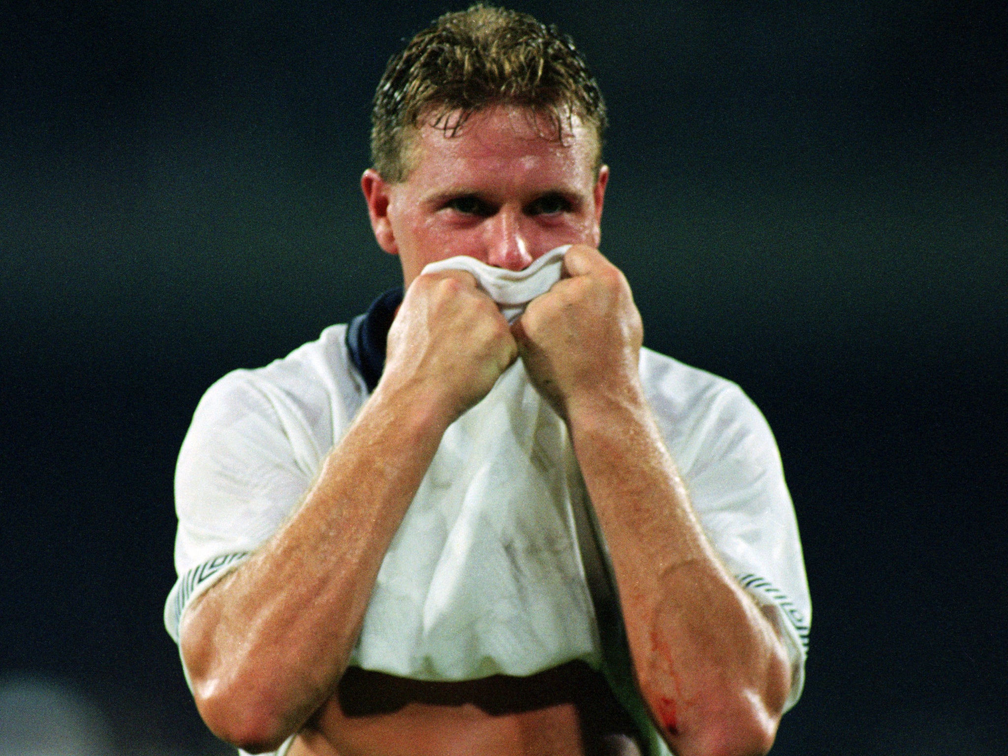 Paul Gascoigne endures a tearful farewell to Italia ’90