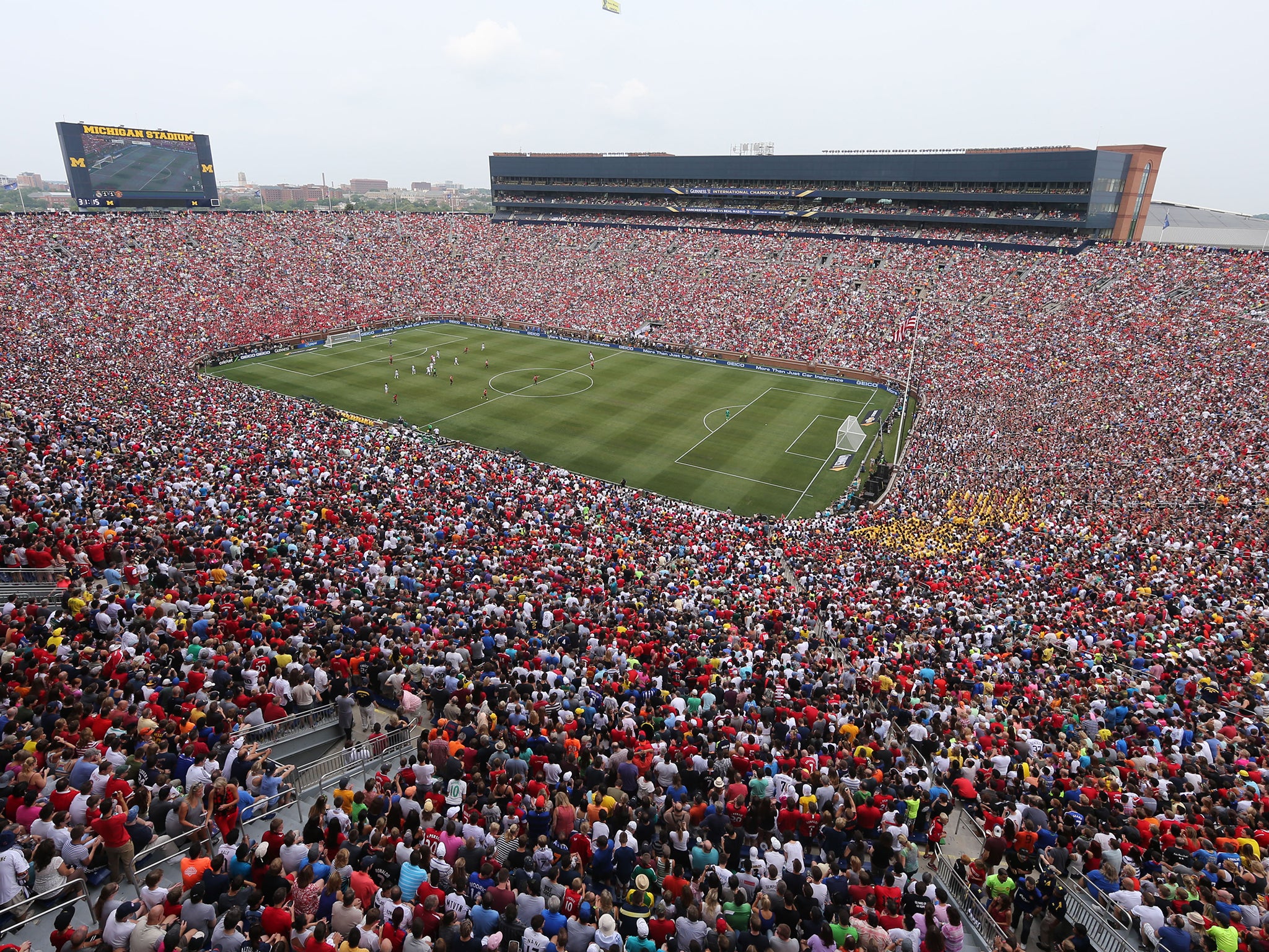 Crowds turned out in huge numbers for a friendly in Michigan last summer between Real Madrid and Manchester United - indicating the potential market