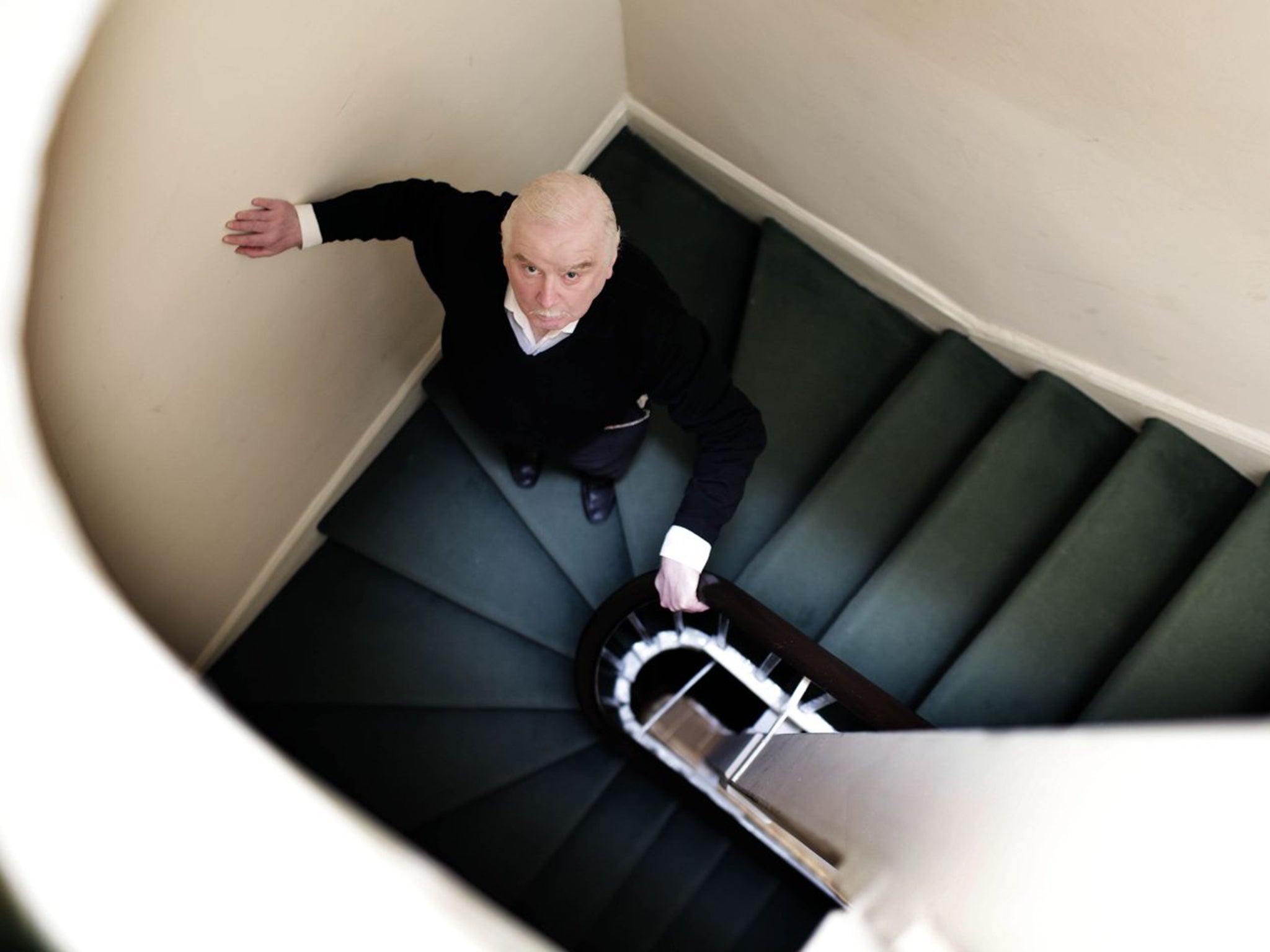 Spirals of meaning: Peter Ackroyd, photographed for ‘The Independent’ at his office in London’s Bloomsbury