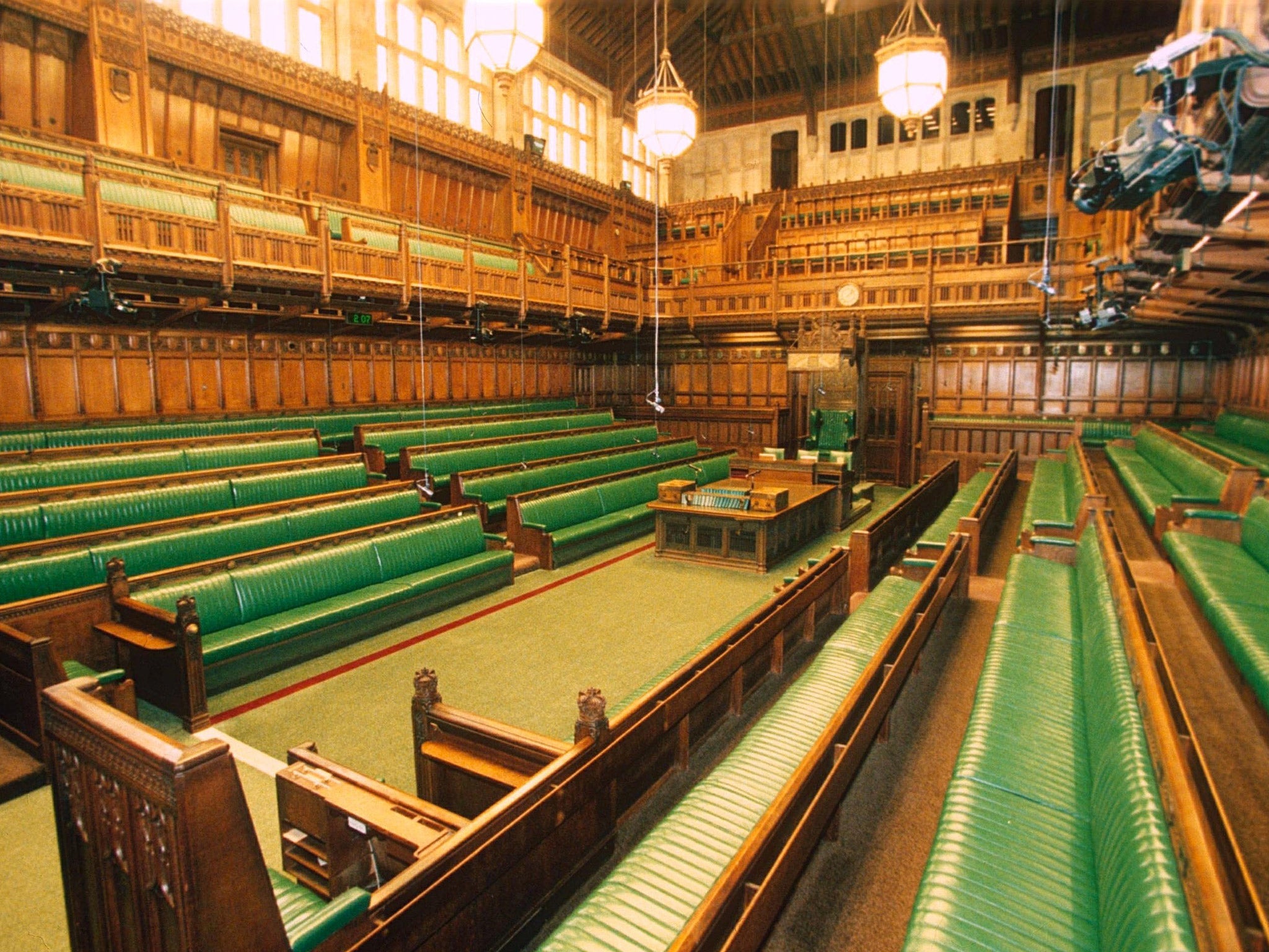 An empty House of Commons