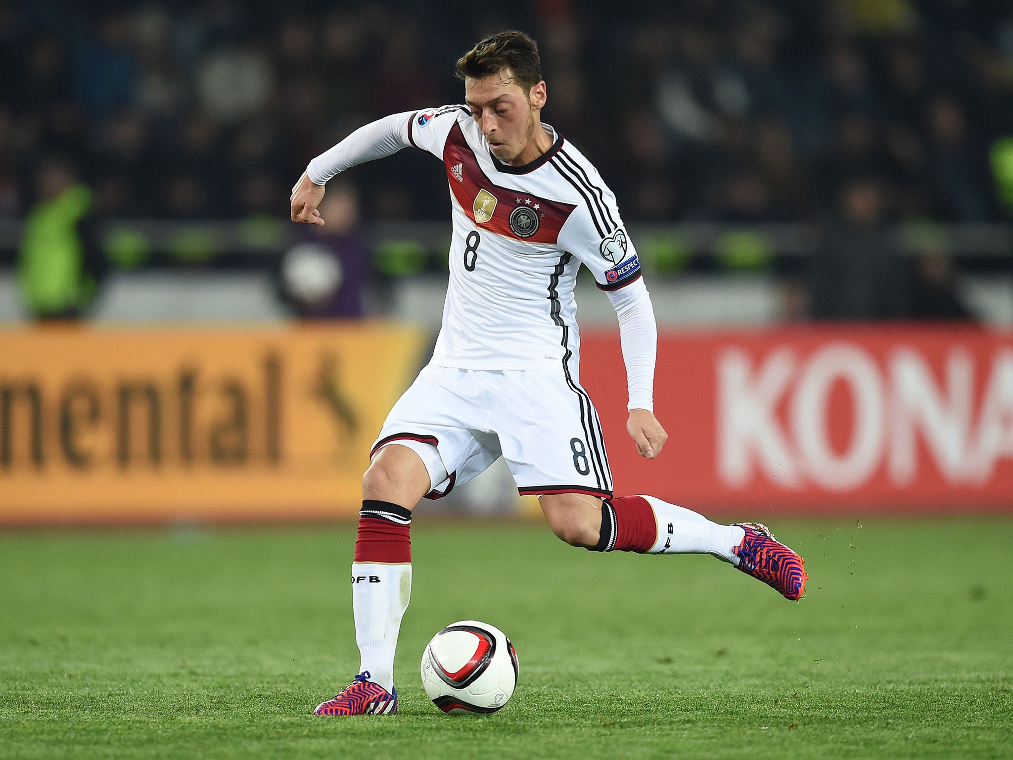 Ozil played for Germany against Australia and Georgia