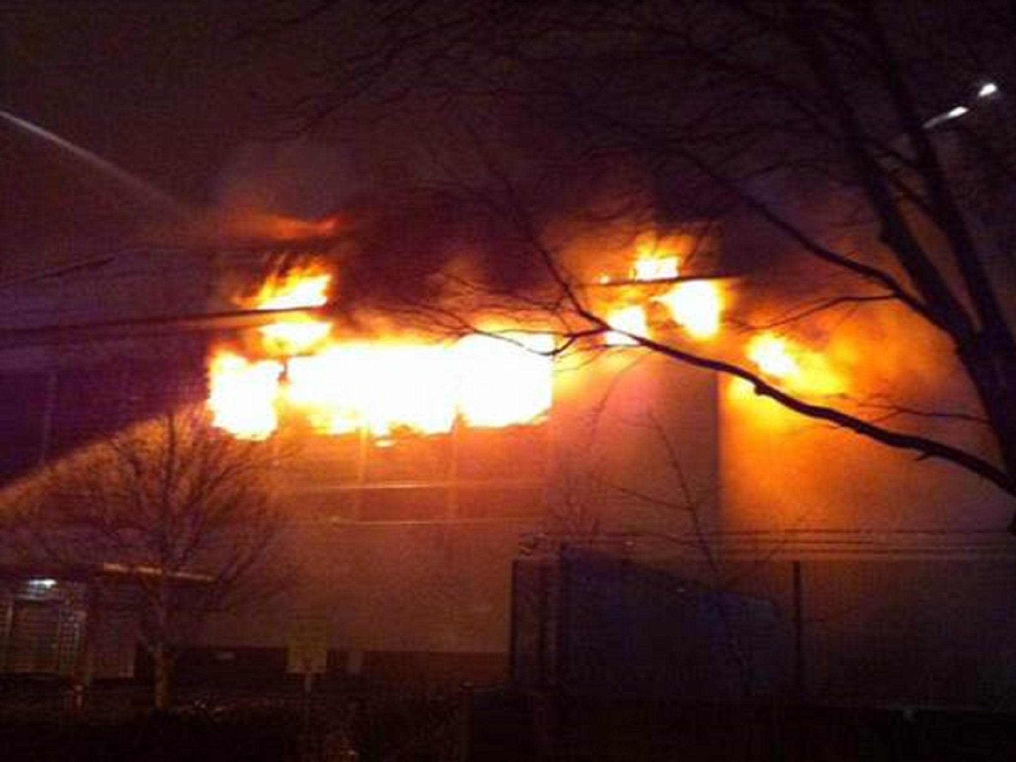 The fire at the Park Royal industrial warehouse site