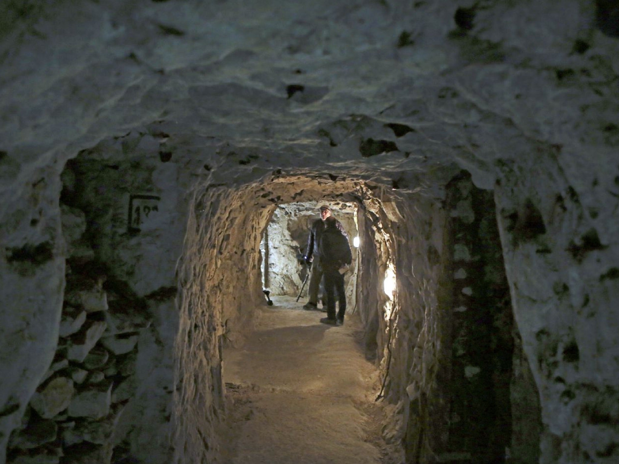 One of the many tunnels that made up the two mile-long underground network