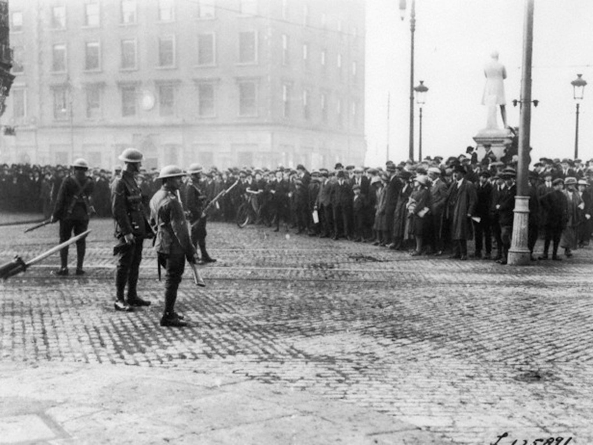 Military raid on the Regal Hotel in Dublin, during the Irish War of Independance.