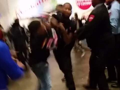 The fight broke out after a disagreement over queue jumping