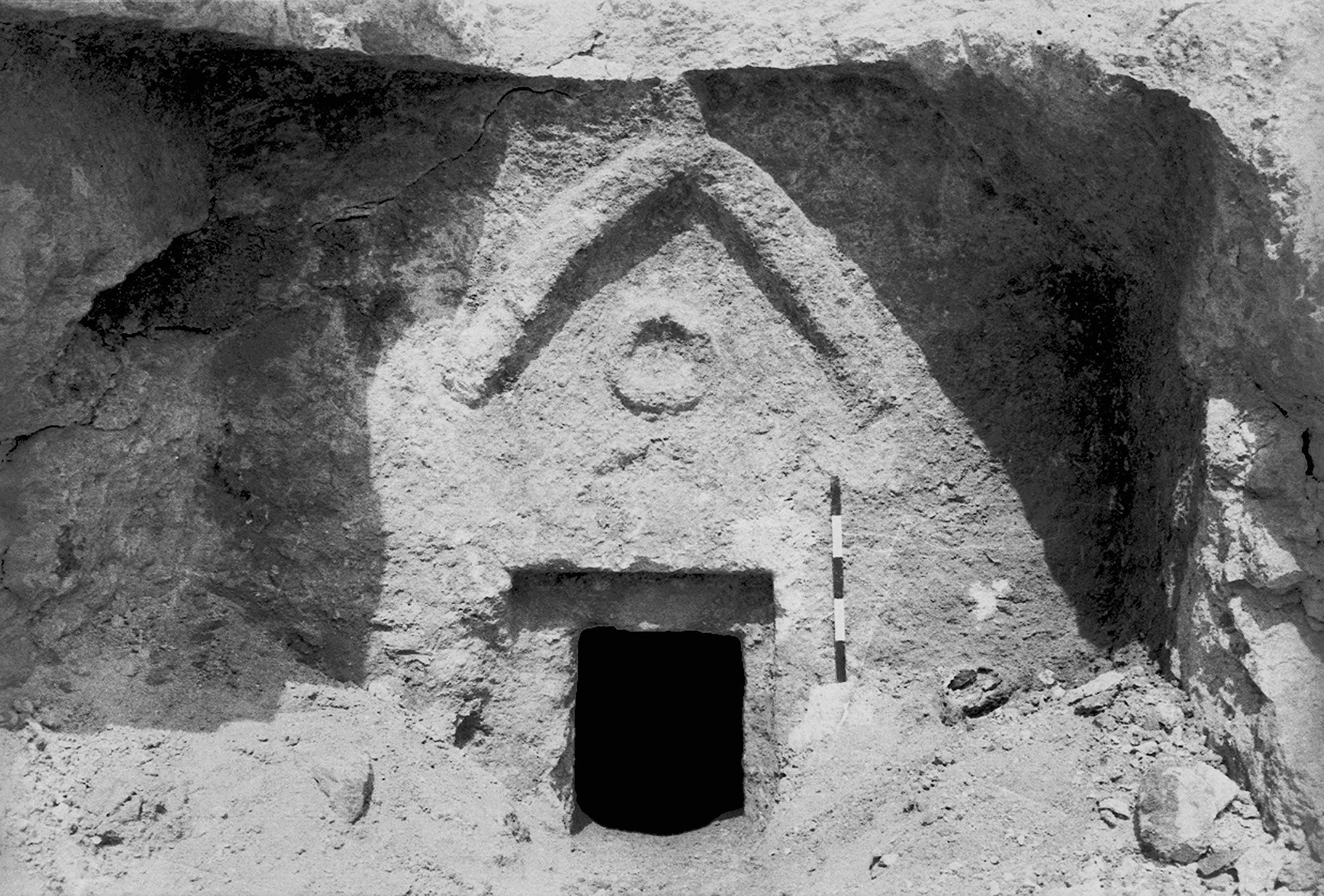 This photo provided by the Israeli Antiquities Authority (IAA) shows the facade of the so-called 'Talpiot Tomb', where some believe Jesus of Nazareth and his family were buried