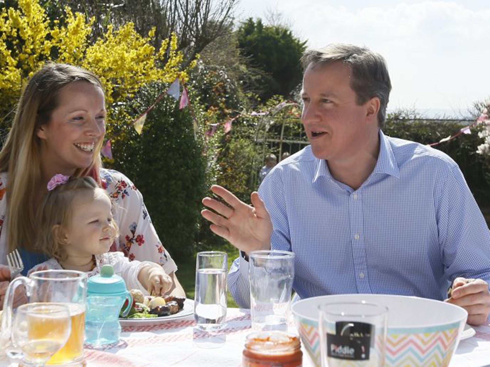 David Cameron was in Poole meeting people who have benefited from tax and pension changes that came in on Monday