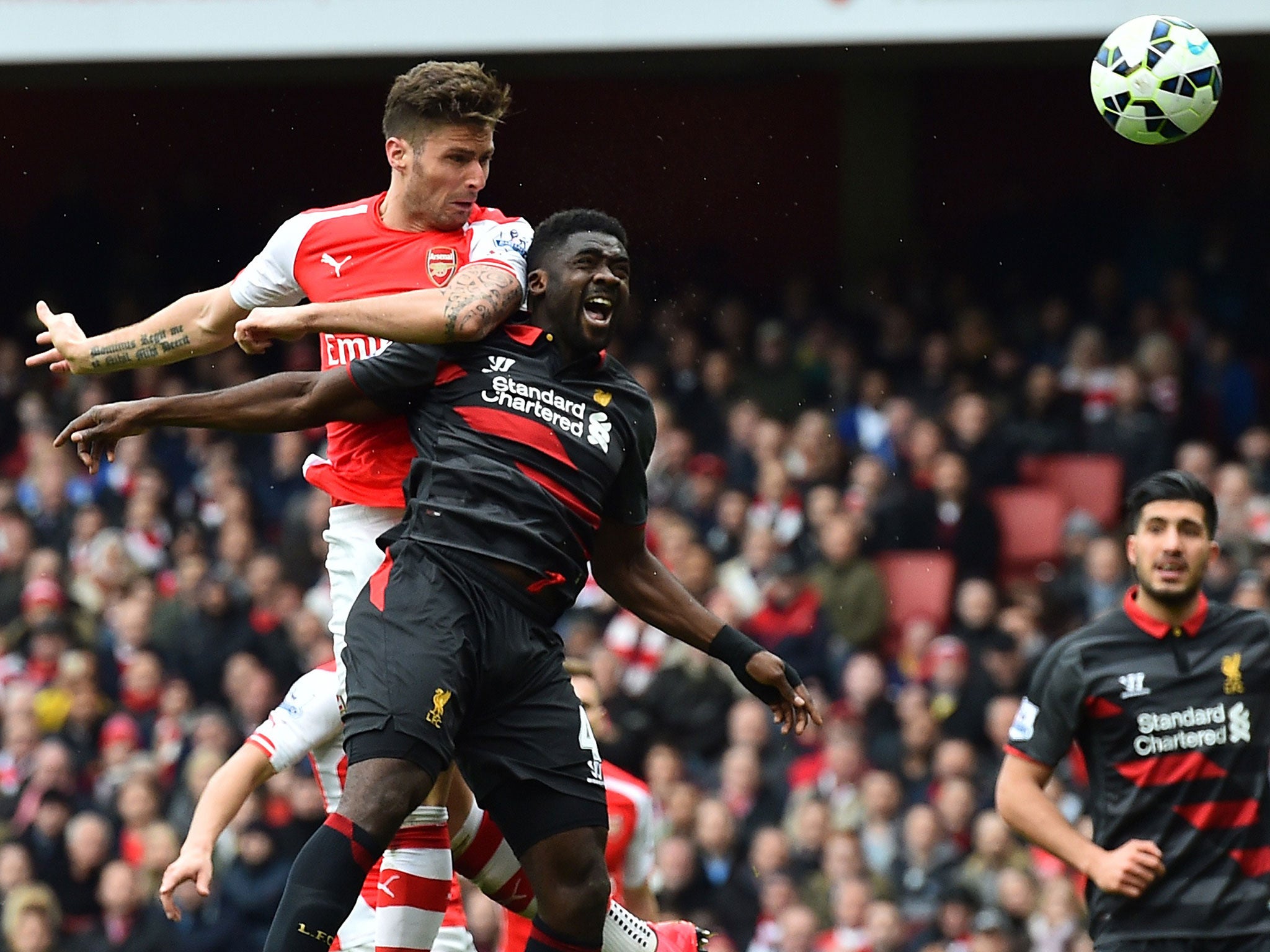 Toure didn't enjoy the best of games during the 4-1 defeat to Arsenal