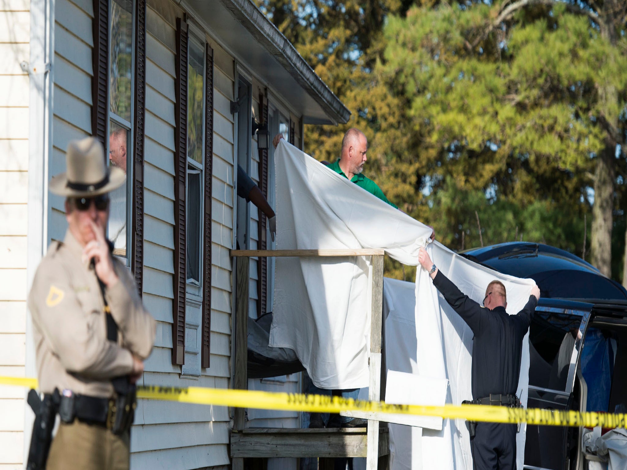 Police at the home in Maryland