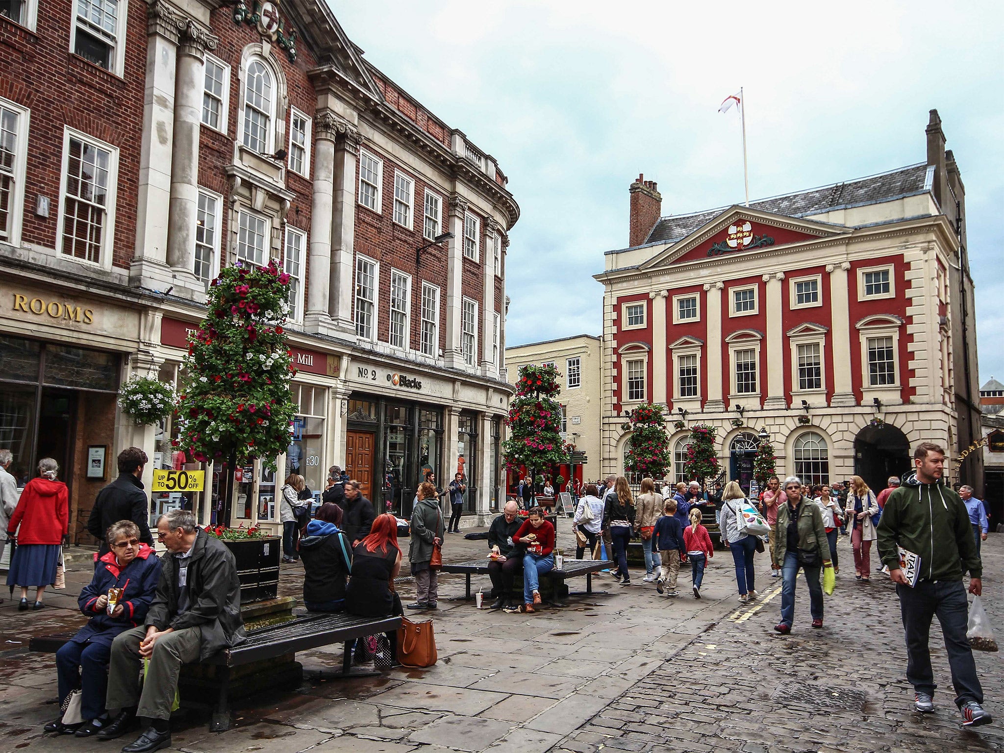 St Helen’s Square in York, the area where the victim was beaten