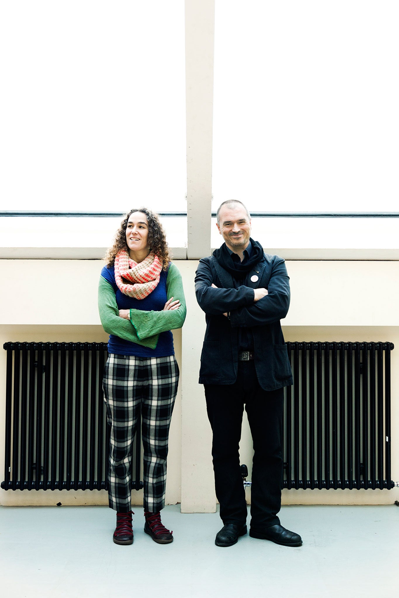 Sarah Leipeiger of 'Not Shut Up' and Marek Kazmierski, the charity's managing editor