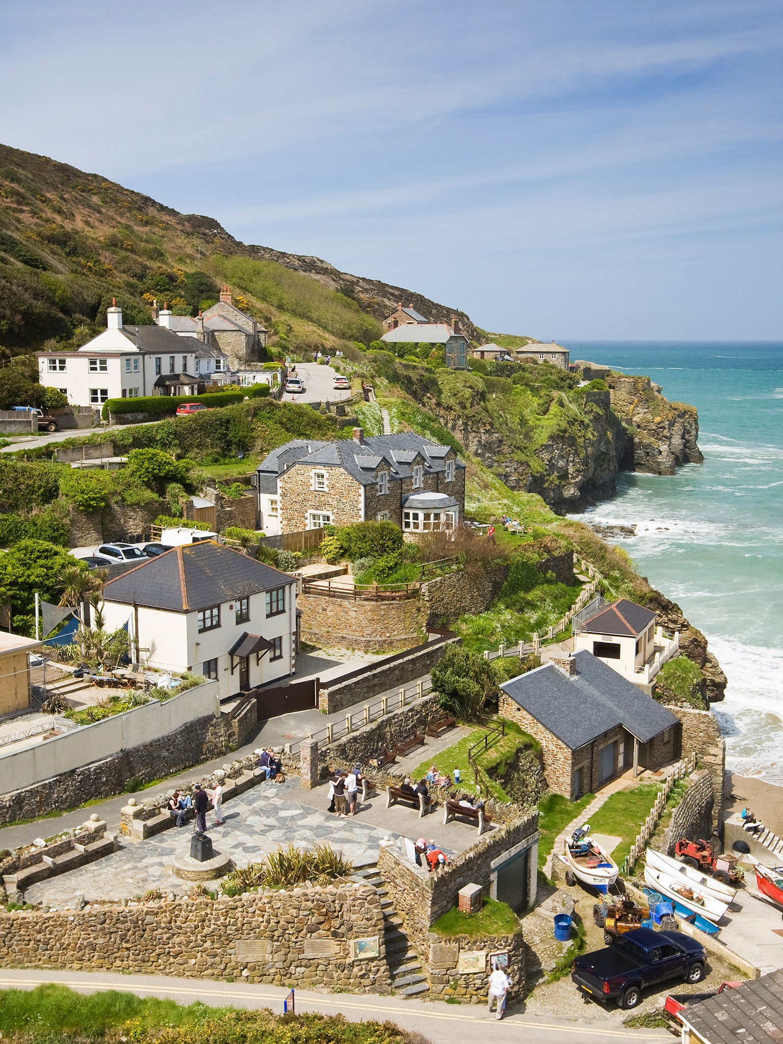 Trevaunance Cove, St Agnes, which generations of the Tonkin family battled in vain to turn into a harbour