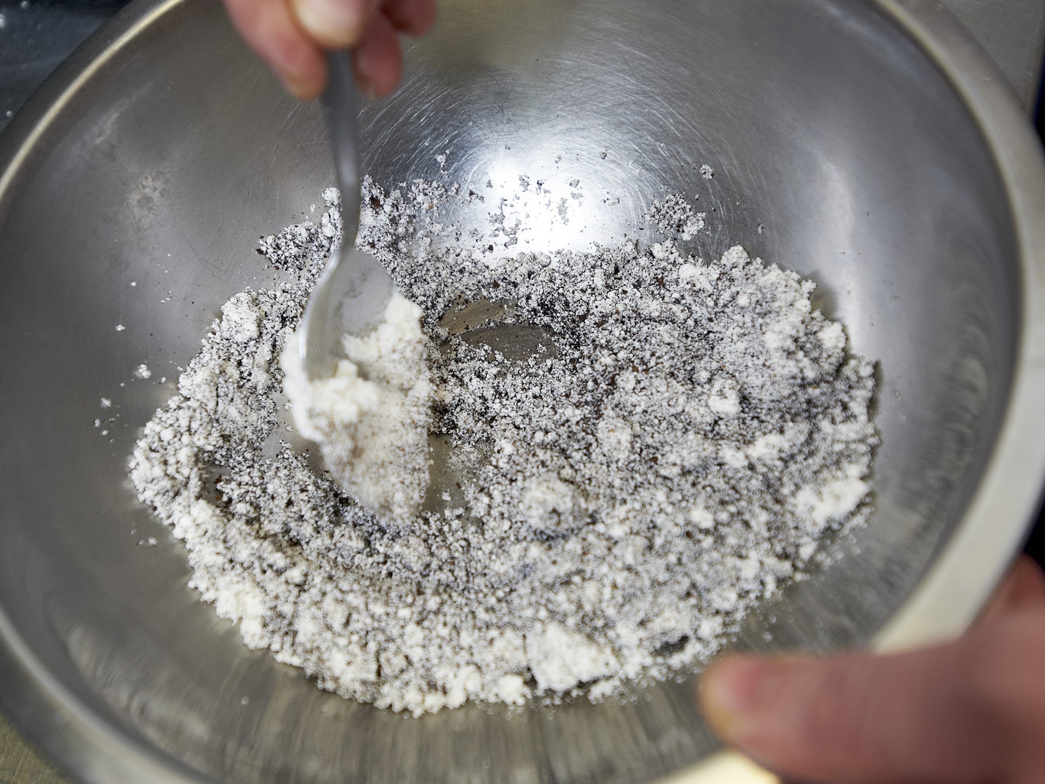 Coalface: Jamie Clinton of Shears Yard in Leeds prepares steak tartare using charcoal