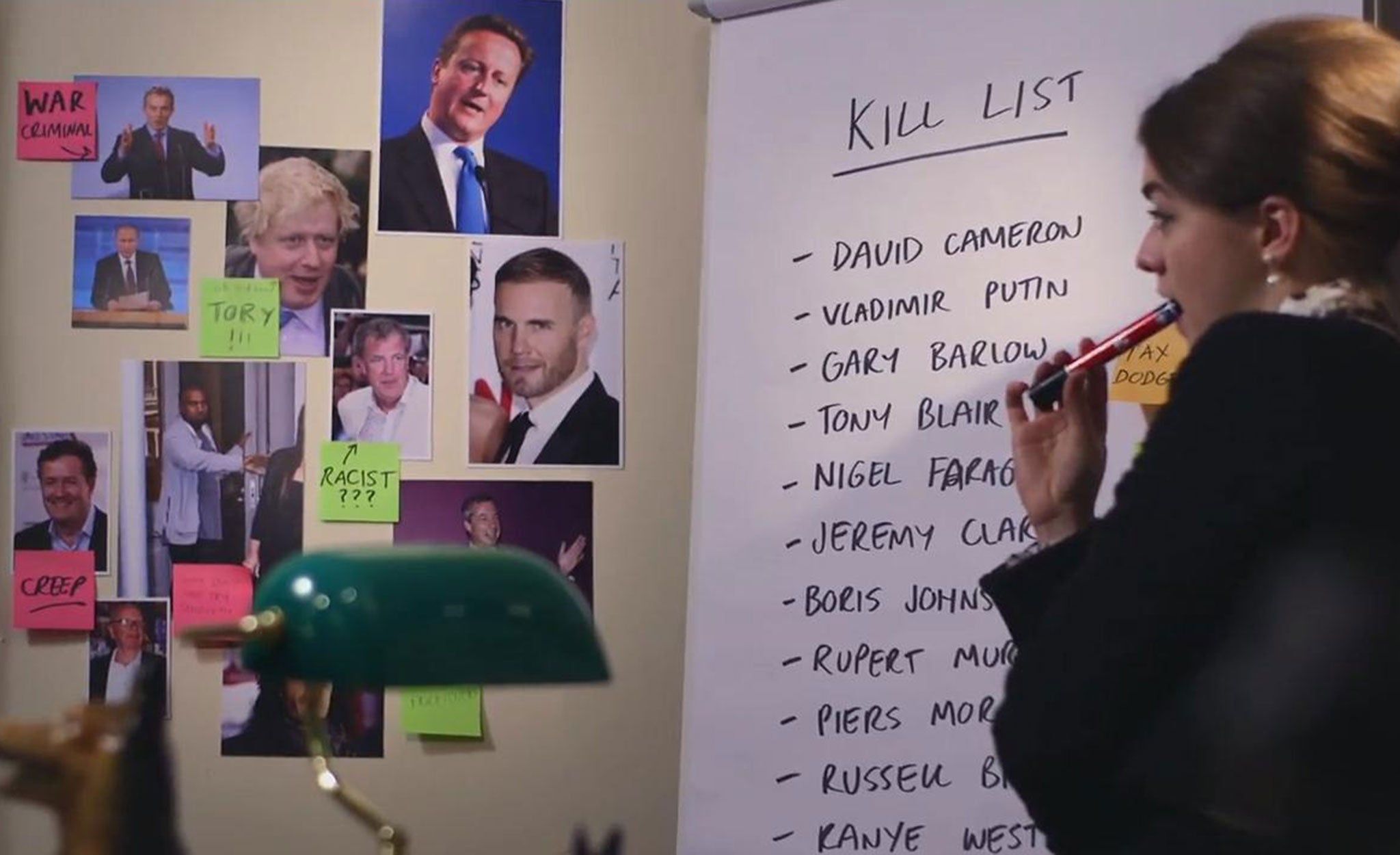 The 'kill list' included Russell Brand and Kanye West