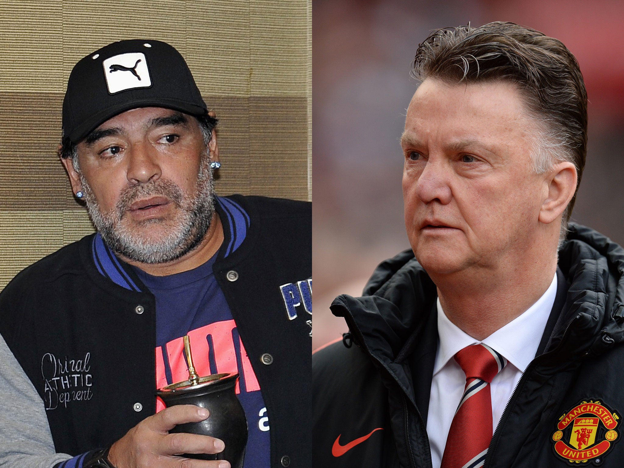 Diego Maradona liked Louis van Gaal to the devil