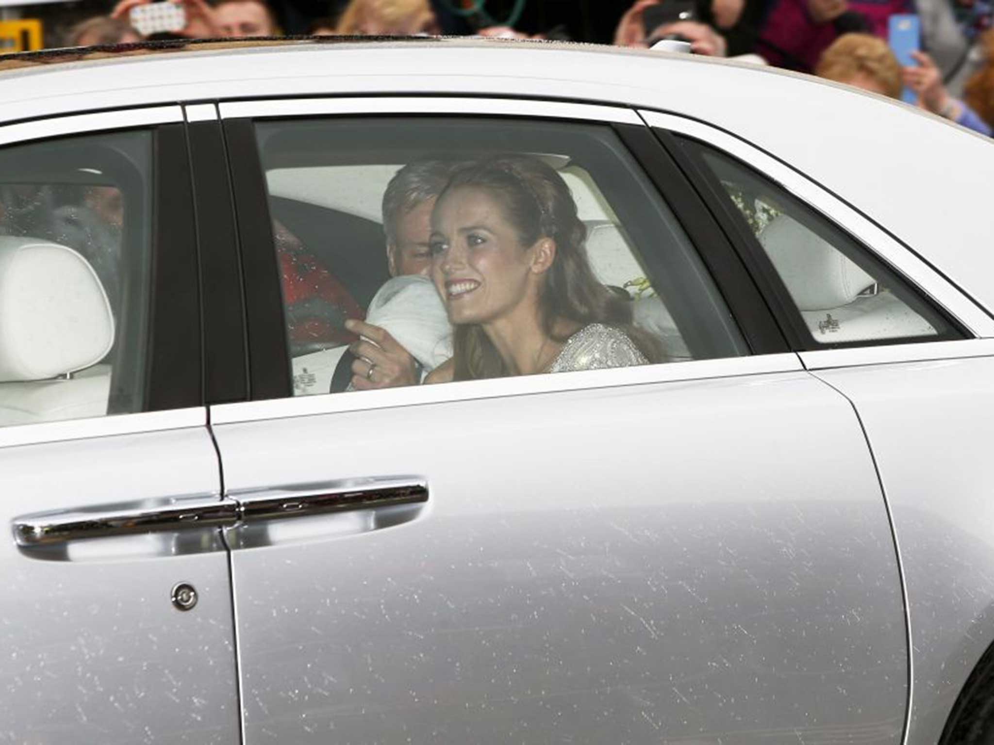 Kim Sears arrives at Dunblane Cathedral