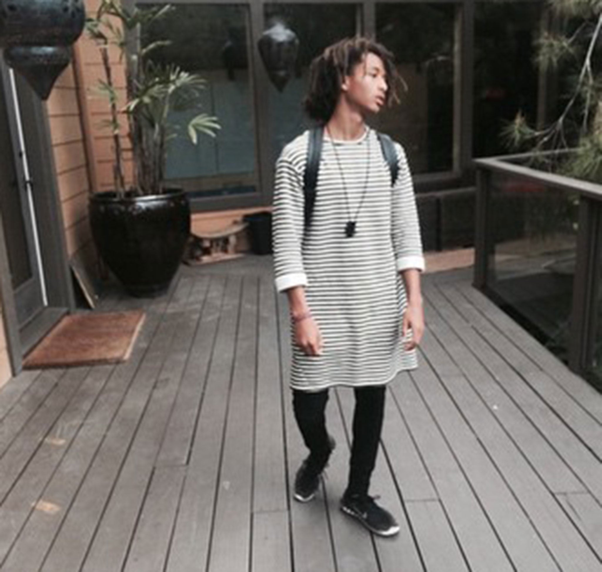 The picture Jaden posted of himself on Instagram