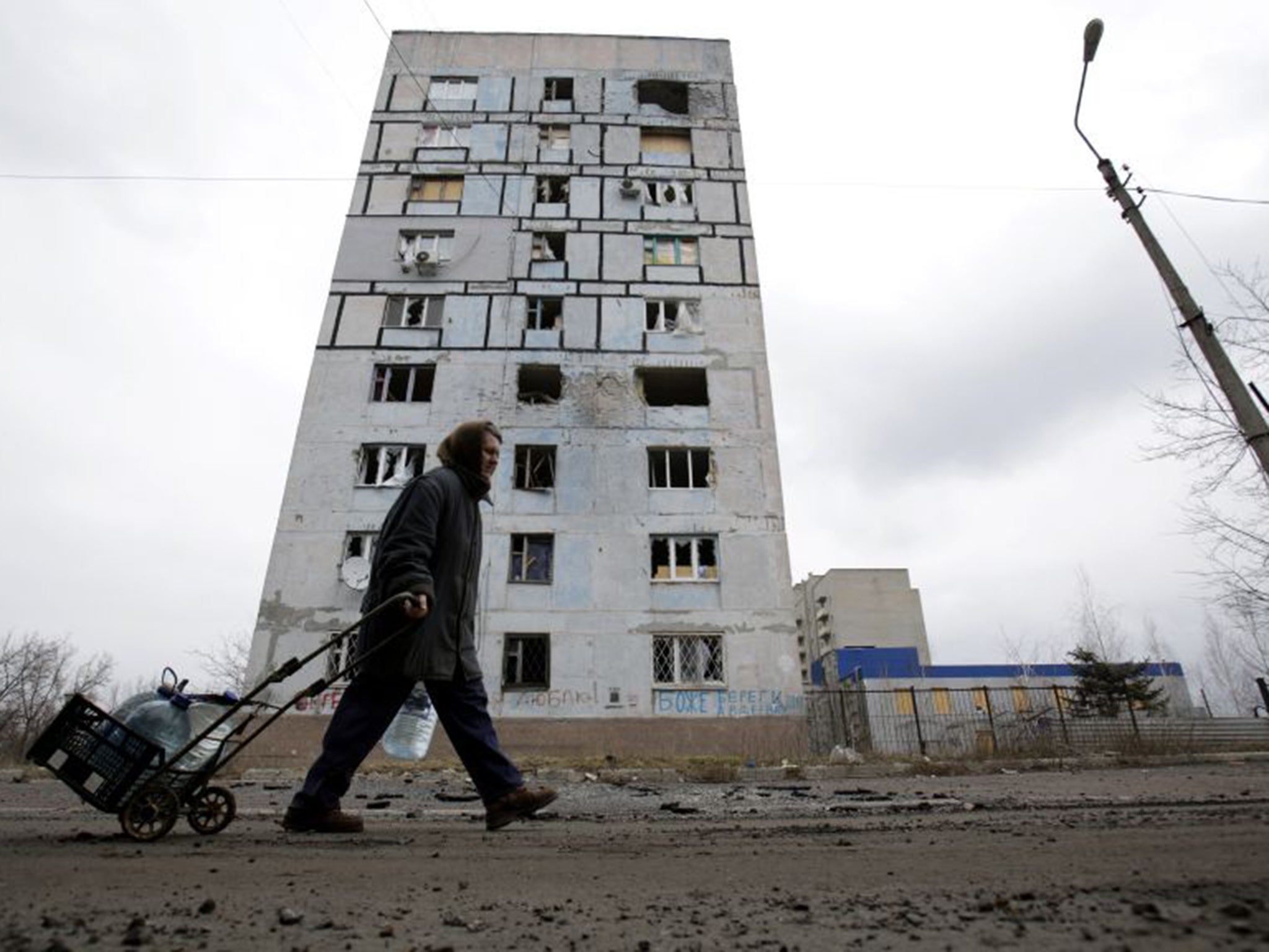 The scarred town of Avdiivka in eastern Ukraine