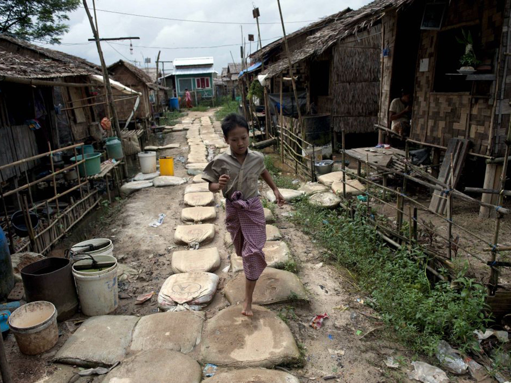 A Buddhist monastery in Yangon provides an alternative to living on the streets for displaced families