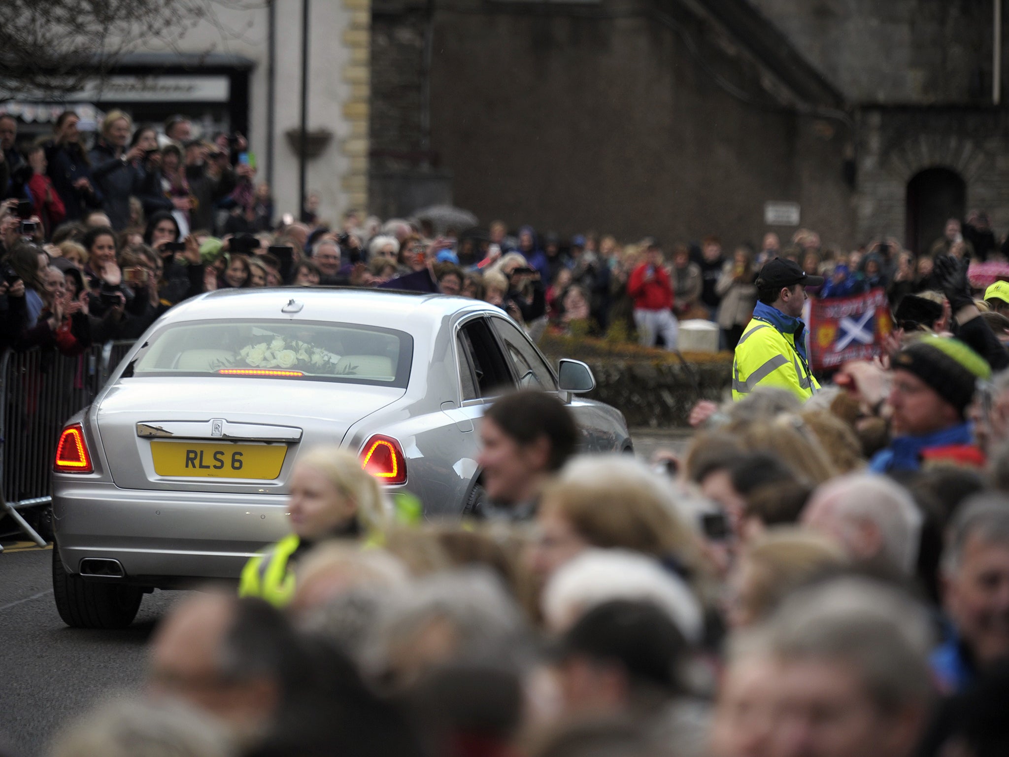 Photographers had gathered to take shots of Andy Murray leaving Dunblane Cathedral following the final wedding preparations last week