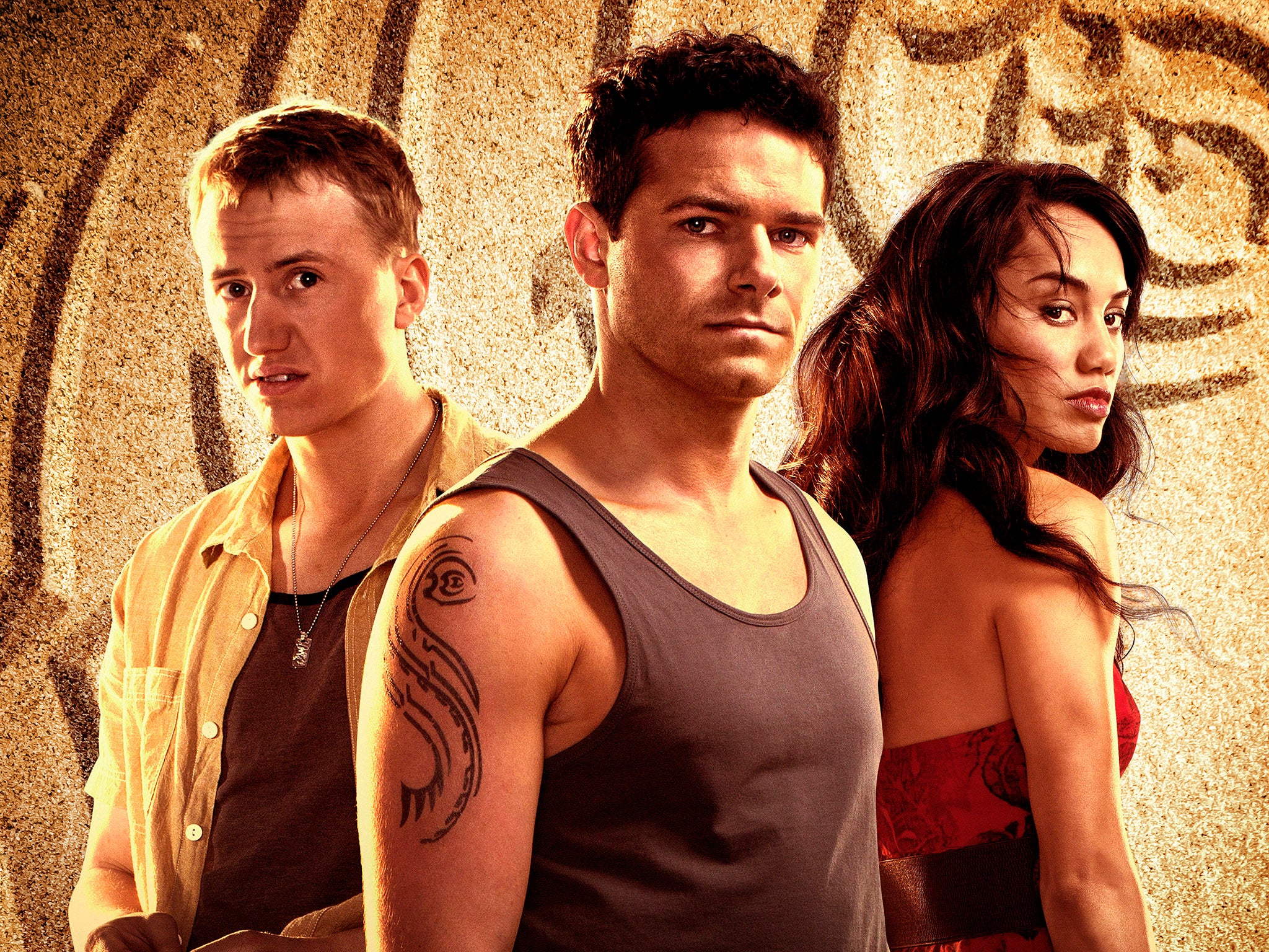 Chain reaction: Theo Barklem-Biggs, Joe Layton and Shushila Takao in ‘Tatau’