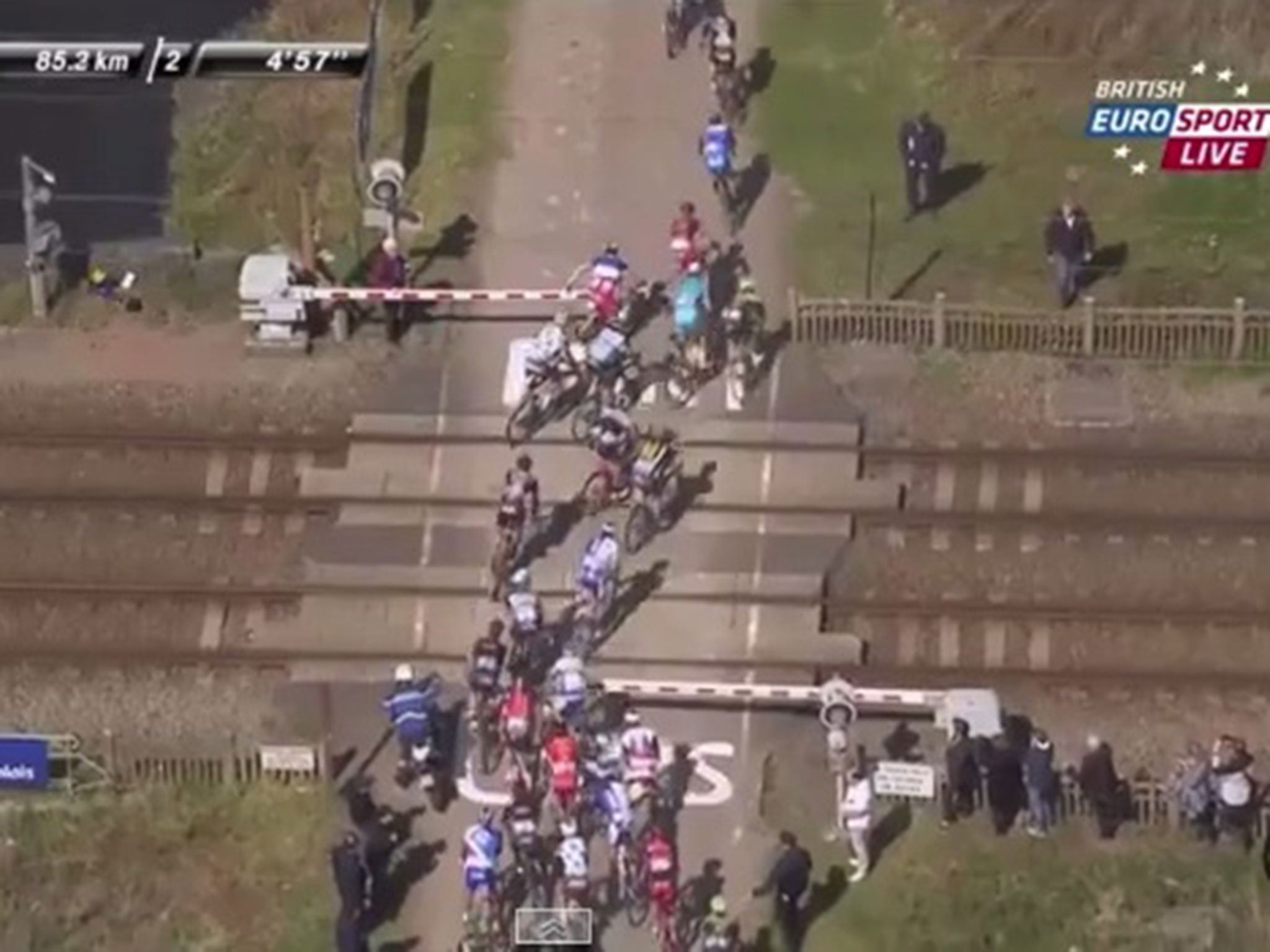 The crossing at Paris-Roubaix