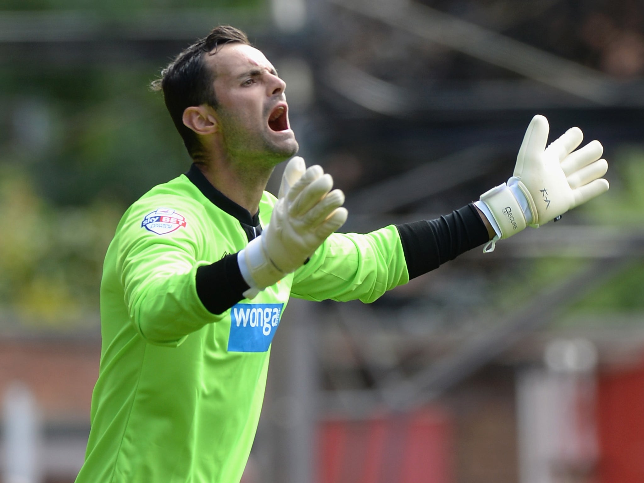 Blackpool goalkeeper Joe Lewis