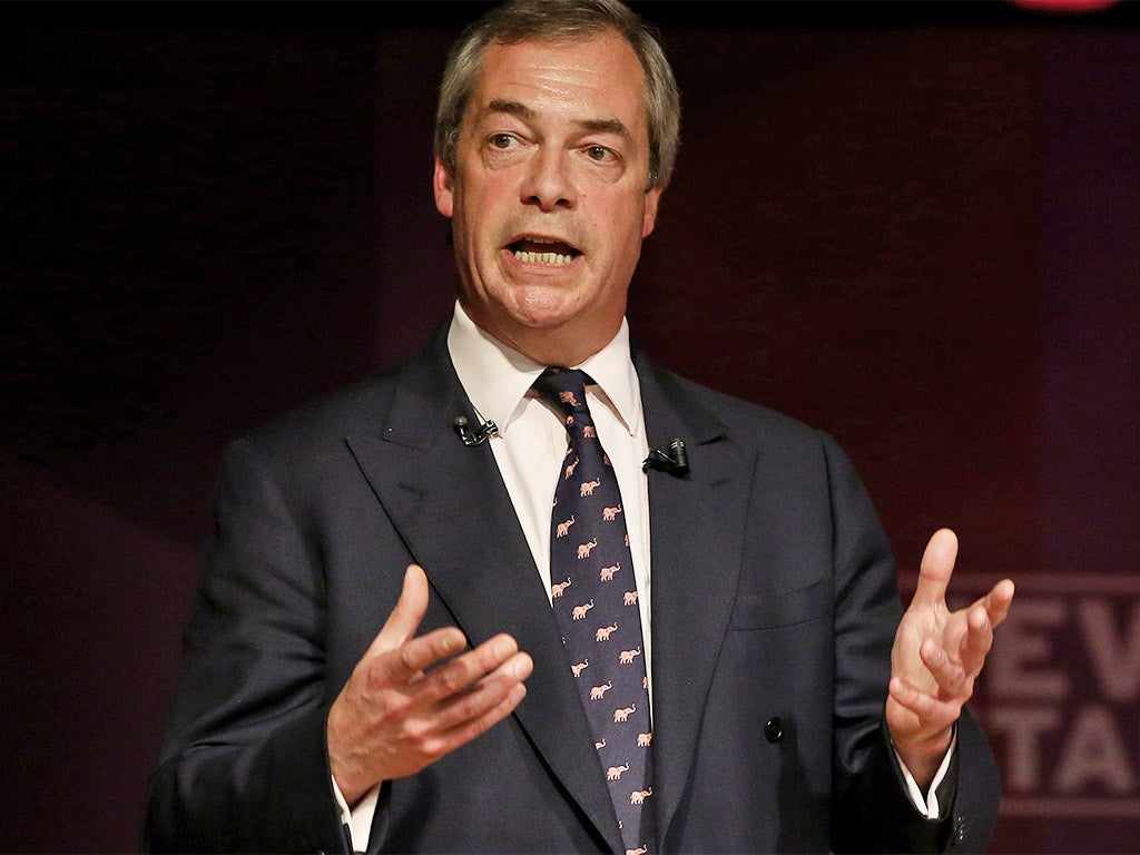 Ukip leader Nigel Farage