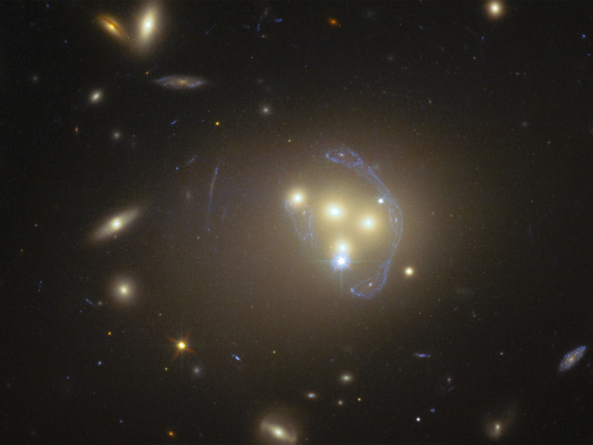 The discovery that dark matter trails behind galaxies in this way suggests it is not perfectly ‘dark’ after all