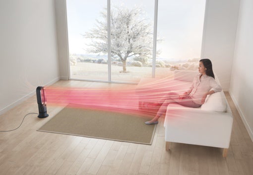 Dyson's Jet Focus technology means that hot or cold air is sent directly to you, rather than wasted in the rest of the room. Picture: Dyson