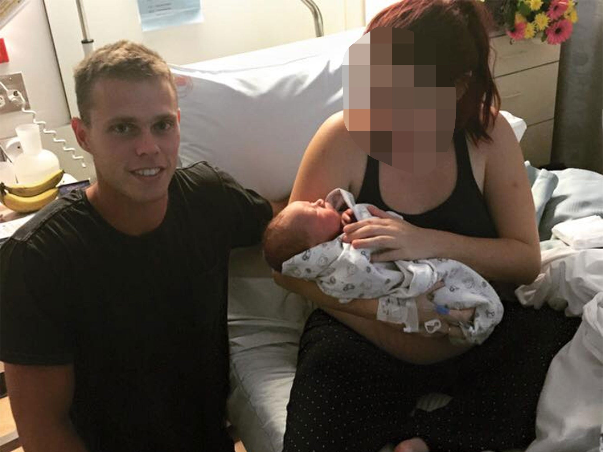 Tommy Connolly posted pictures and shared his story on Facebook, and said he was there in hospital to cut his cousin's baby's umbilical cord