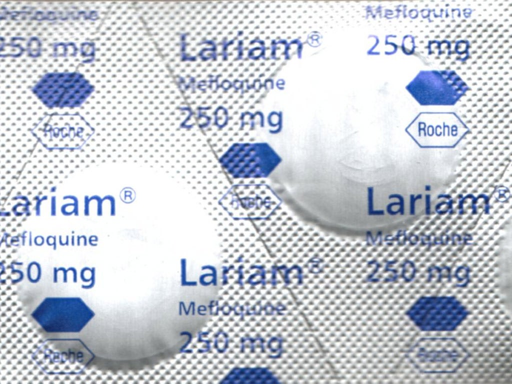 The side effects of Lariam include; psychotic behaviour, hallucinations, and suicidal thoughts