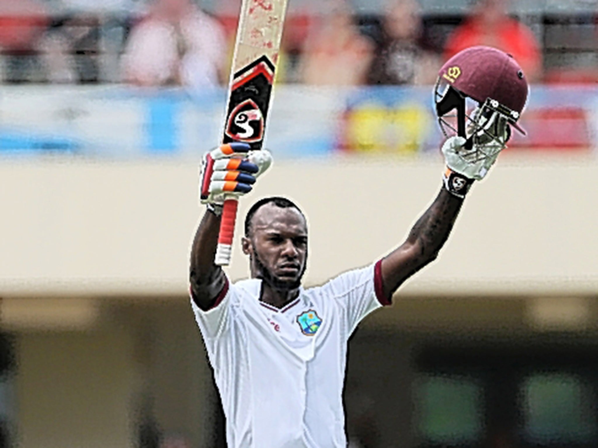 Jermaine Blackwood scored his maiden Test century