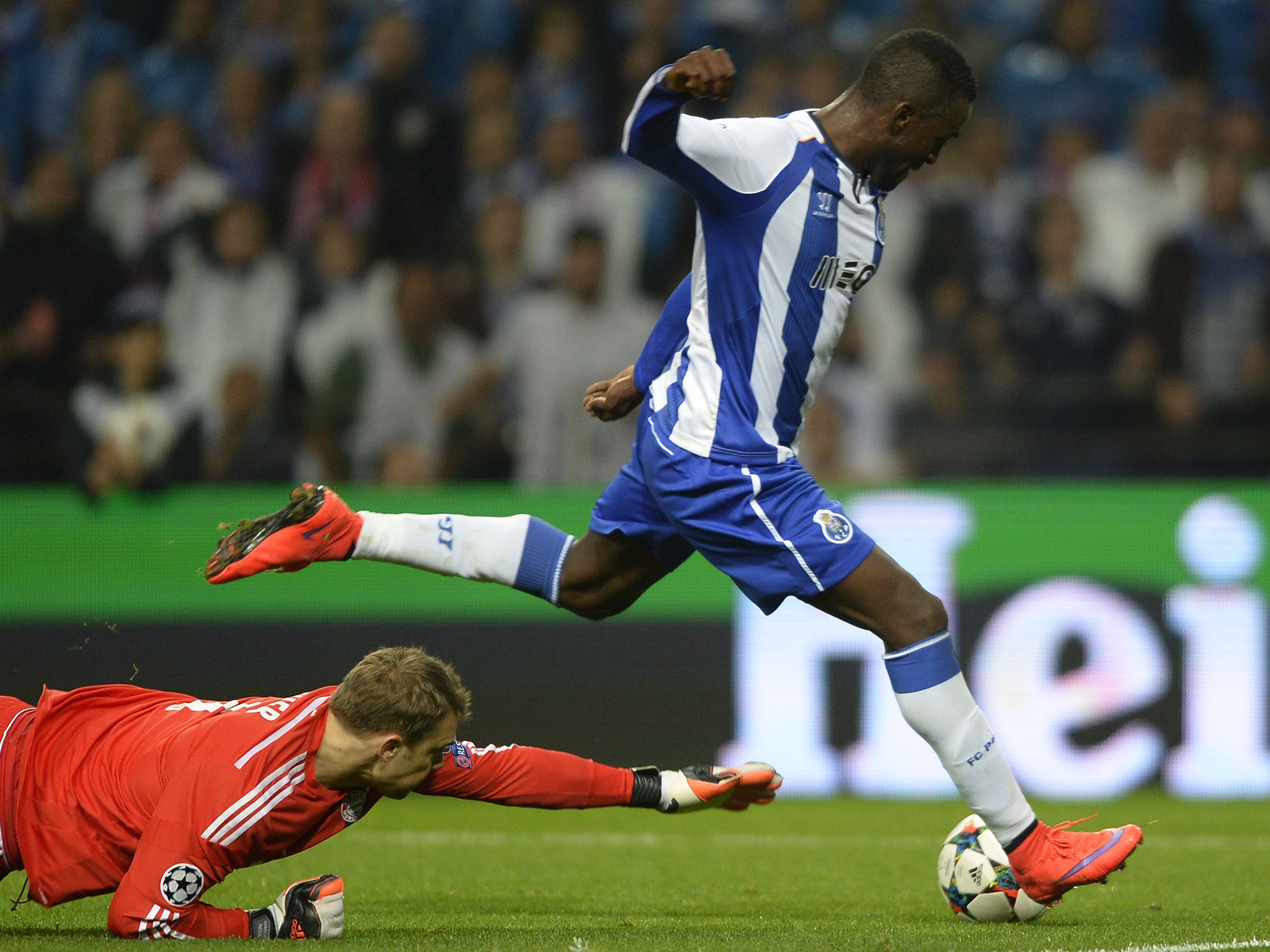 Jackson Martinez rounded Neuer to score a third