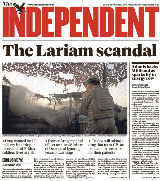 The Independent from 27 September 2013