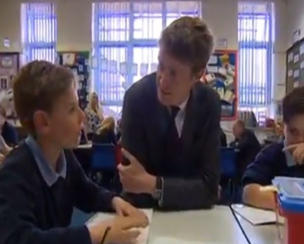 Tristram Hunt visits a school in Derbyshire