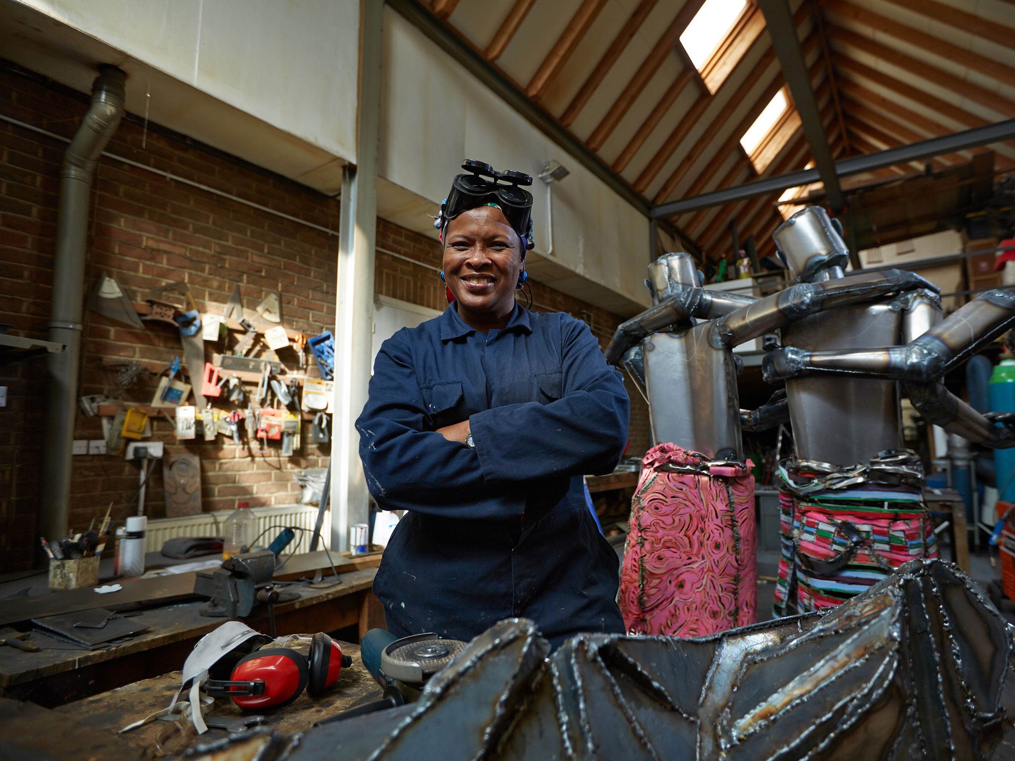 Metal guru: Sokari Douglas Camp in her south London studio