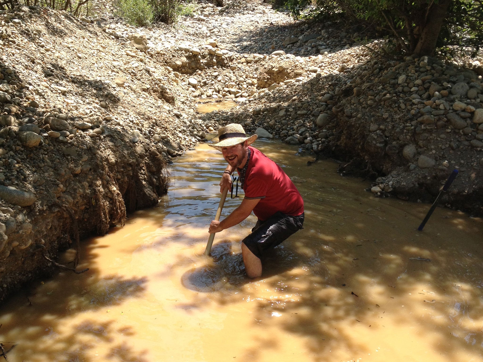 Hitting pay dirt: Steve Boggan pans for gold in California