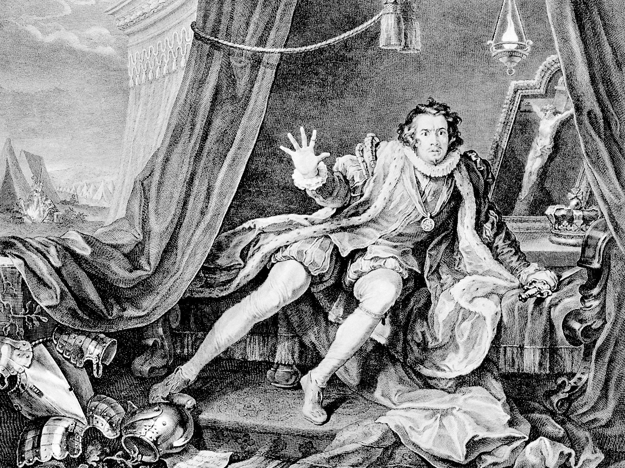 Strike a pose: David Garrick gives his Richard III in Hogarth's portrait of 1746