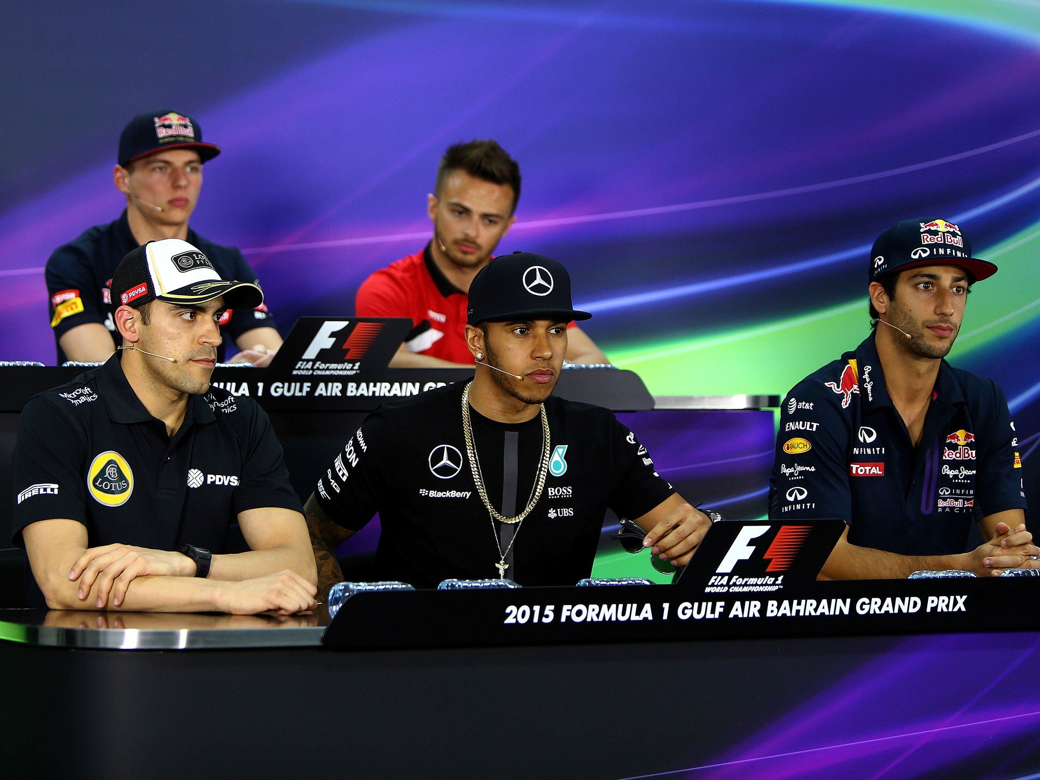 Lewis Hamilton appeared at the drivers' press conference on Thursday