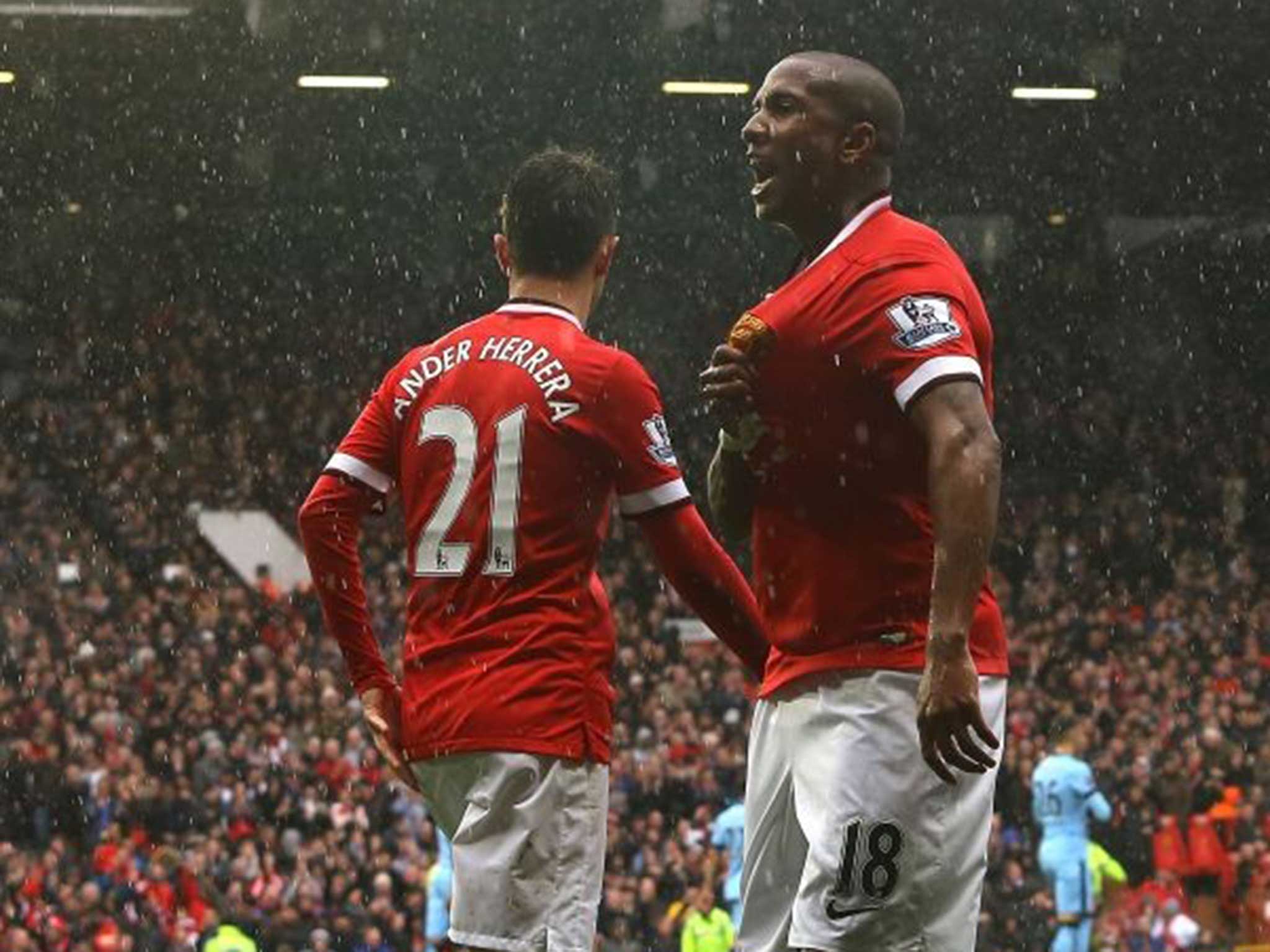 Winger Ashley Young is playing with so much more confidence for United now