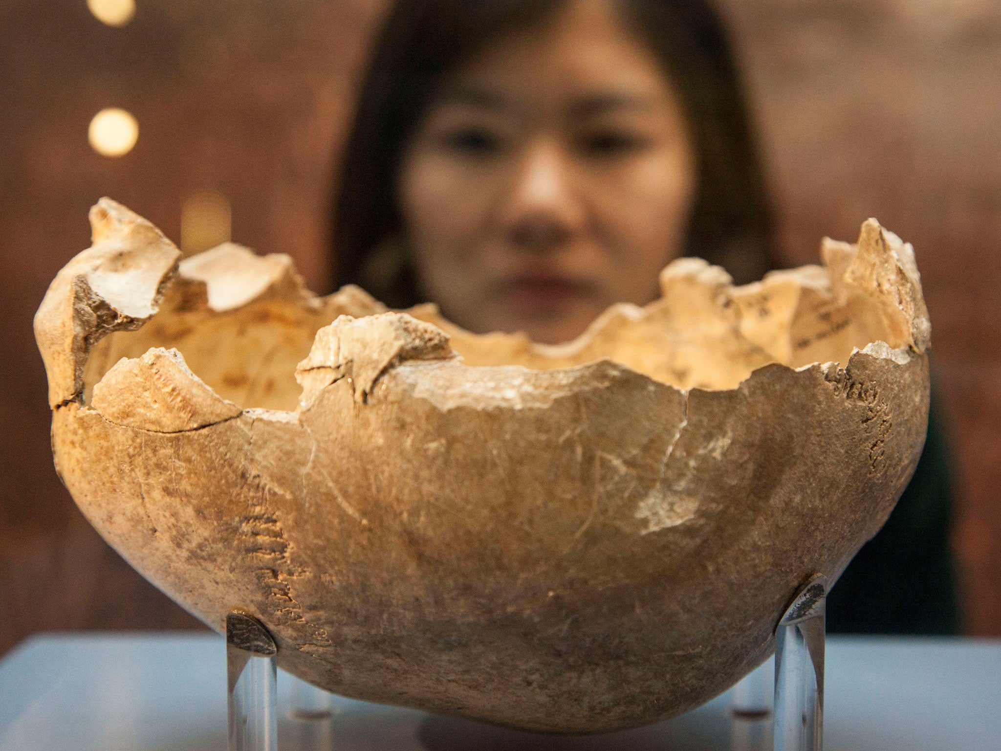 A skull cup from Gough's Cave, Somerset