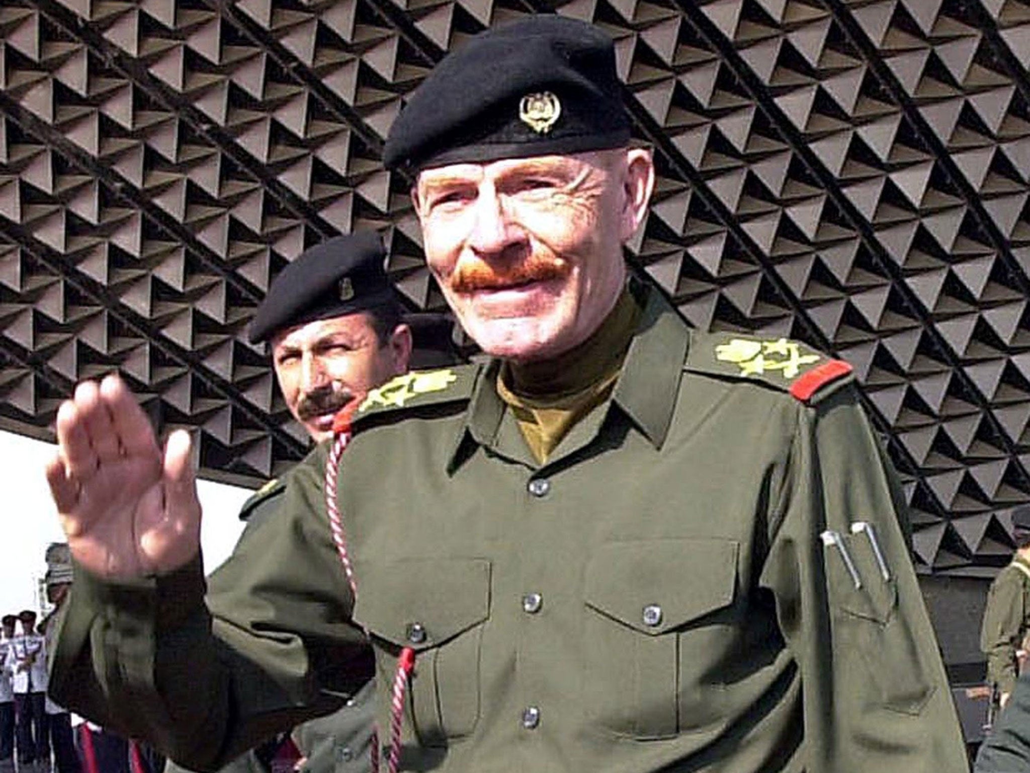 An undated file photograph of Izzat Ibrahim al-Douri at a memorial ceremony in Iraq