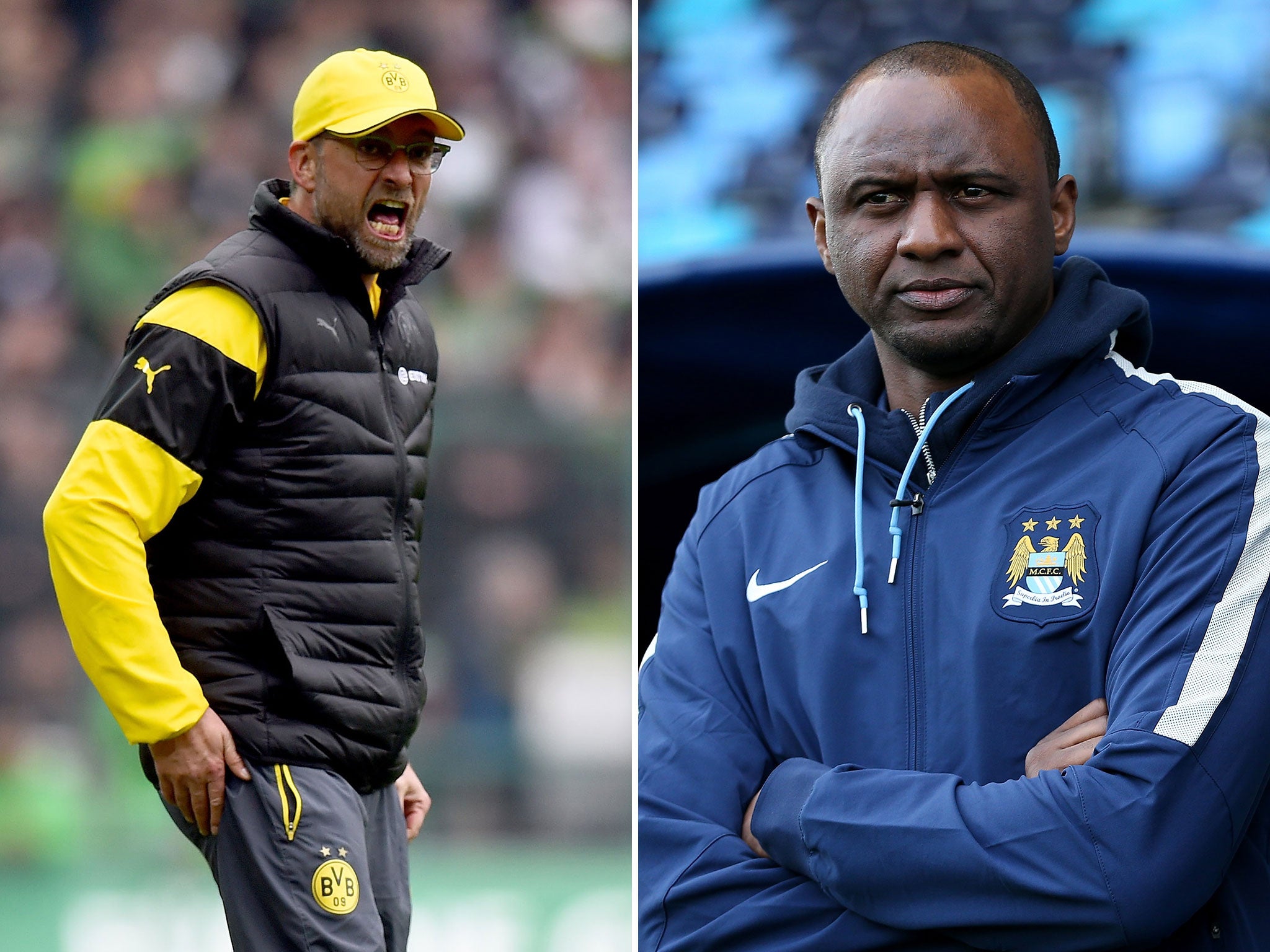 Jurgen Klopp and Patrick Vieira