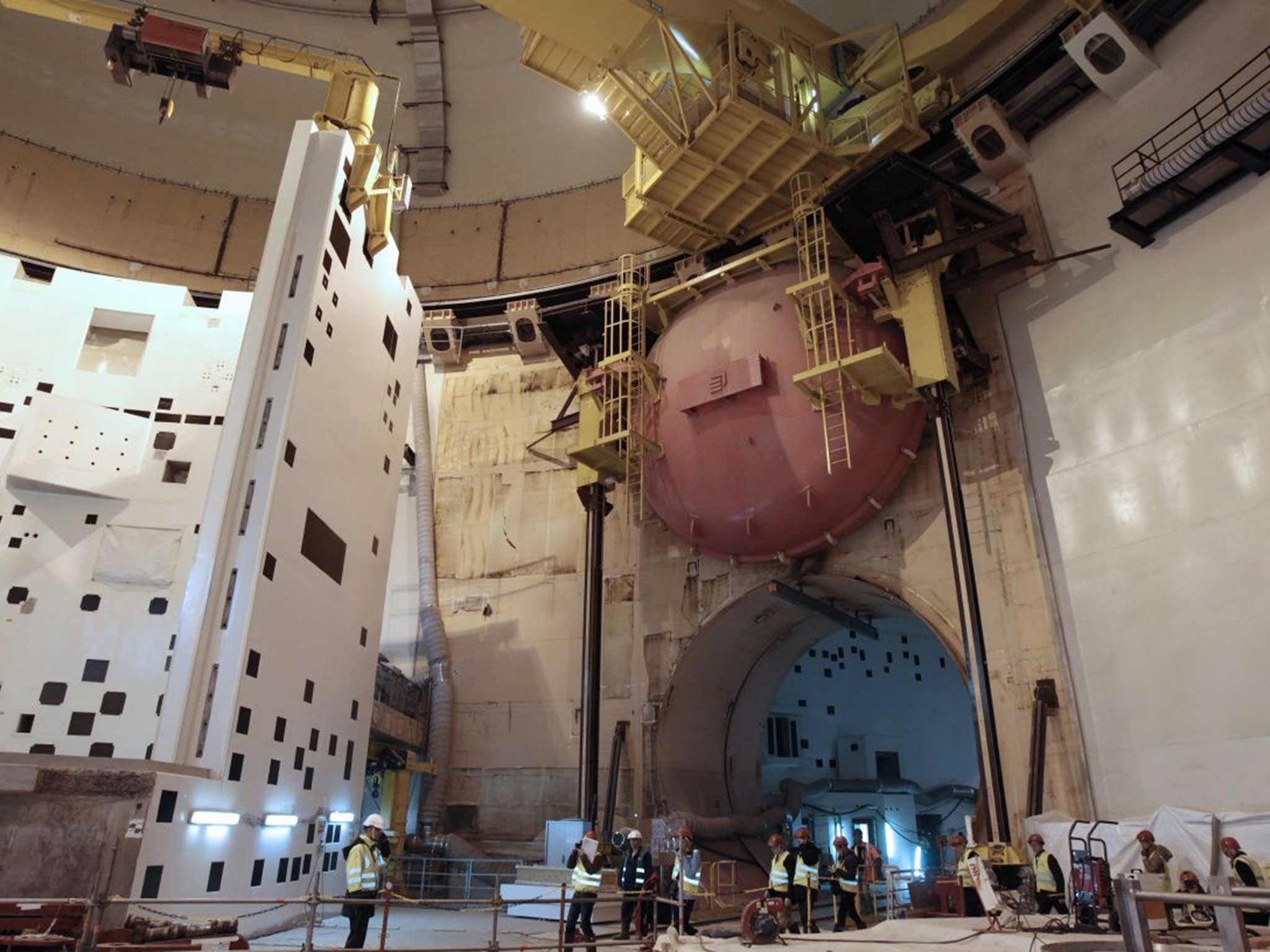 Inside the construction, where reports indicate much of the work may have to be redone over several years