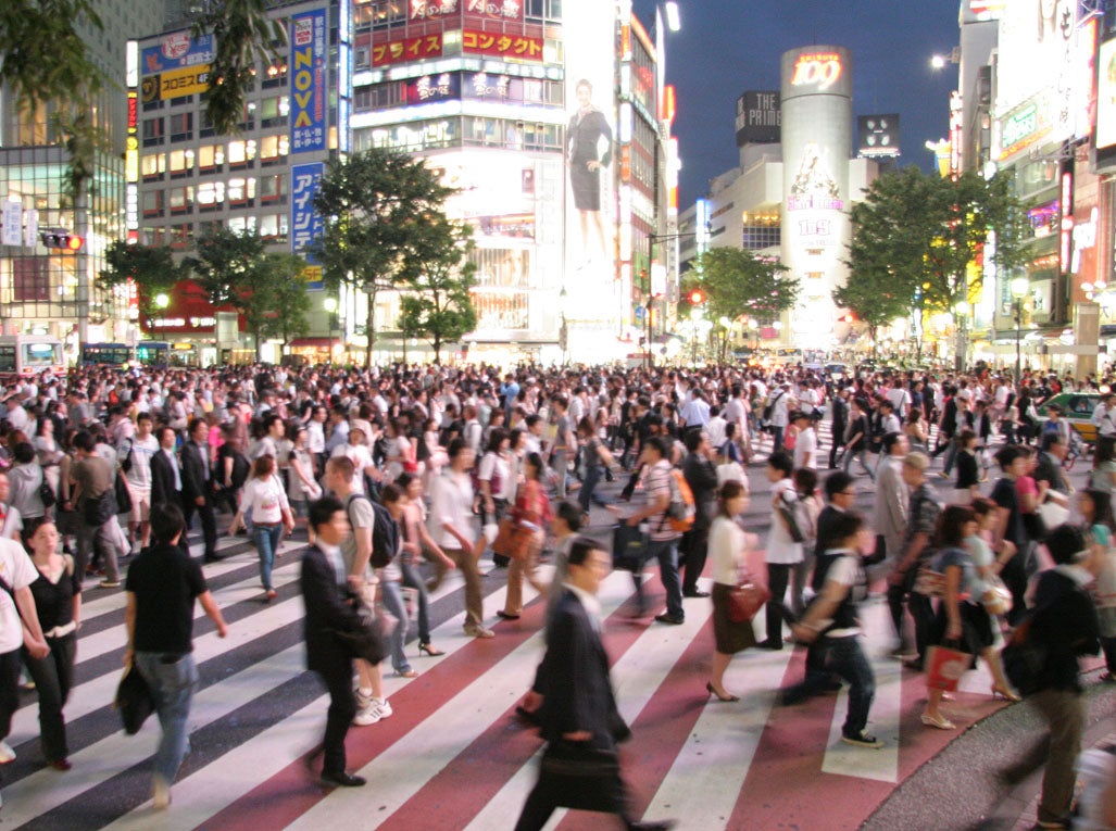 Japan's population is projected to fall dramatically in the next 50 years (Wikimedia)