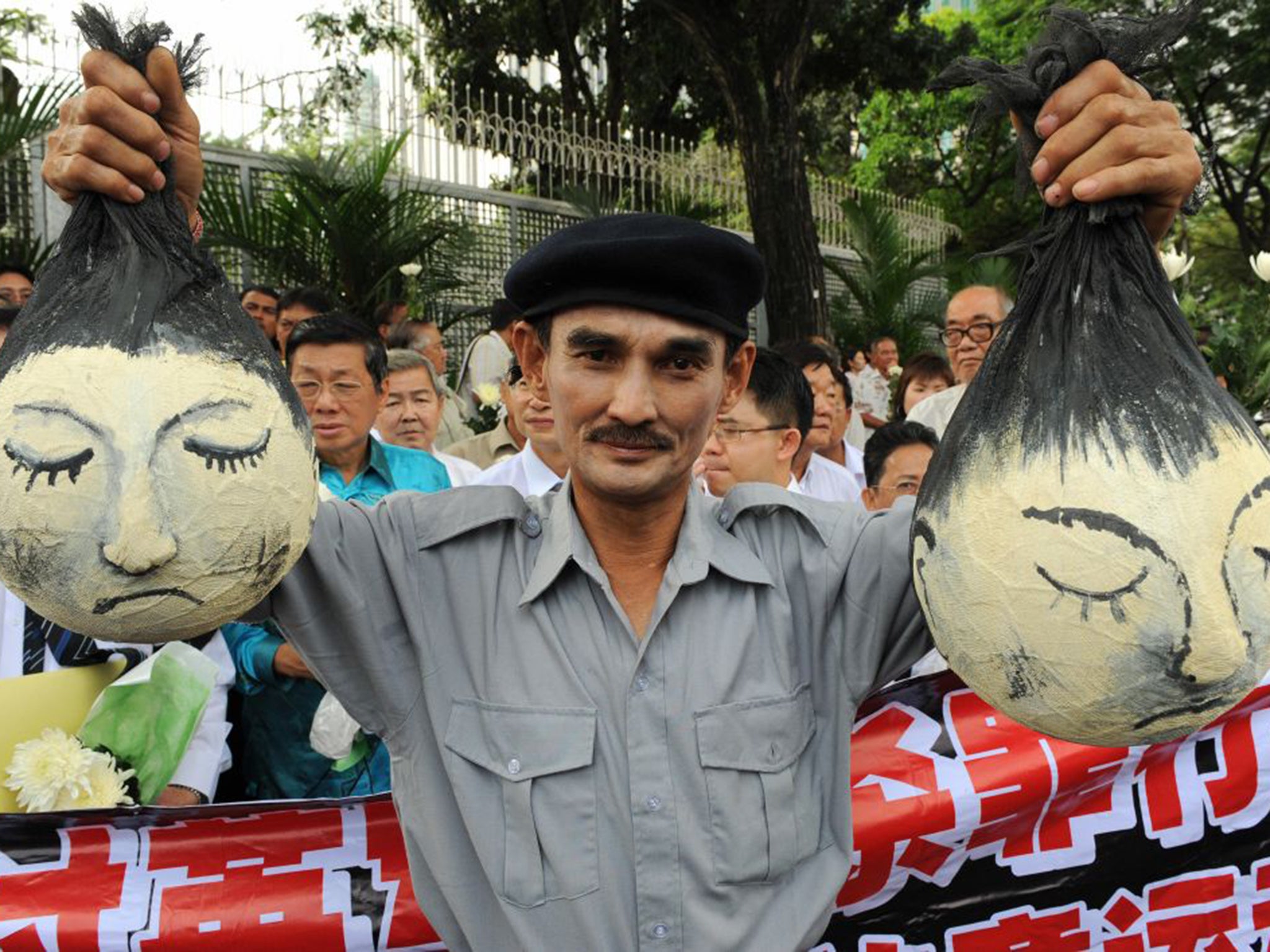 A protest in Kuala Lumpur in 2008 over the Batang Kali killings