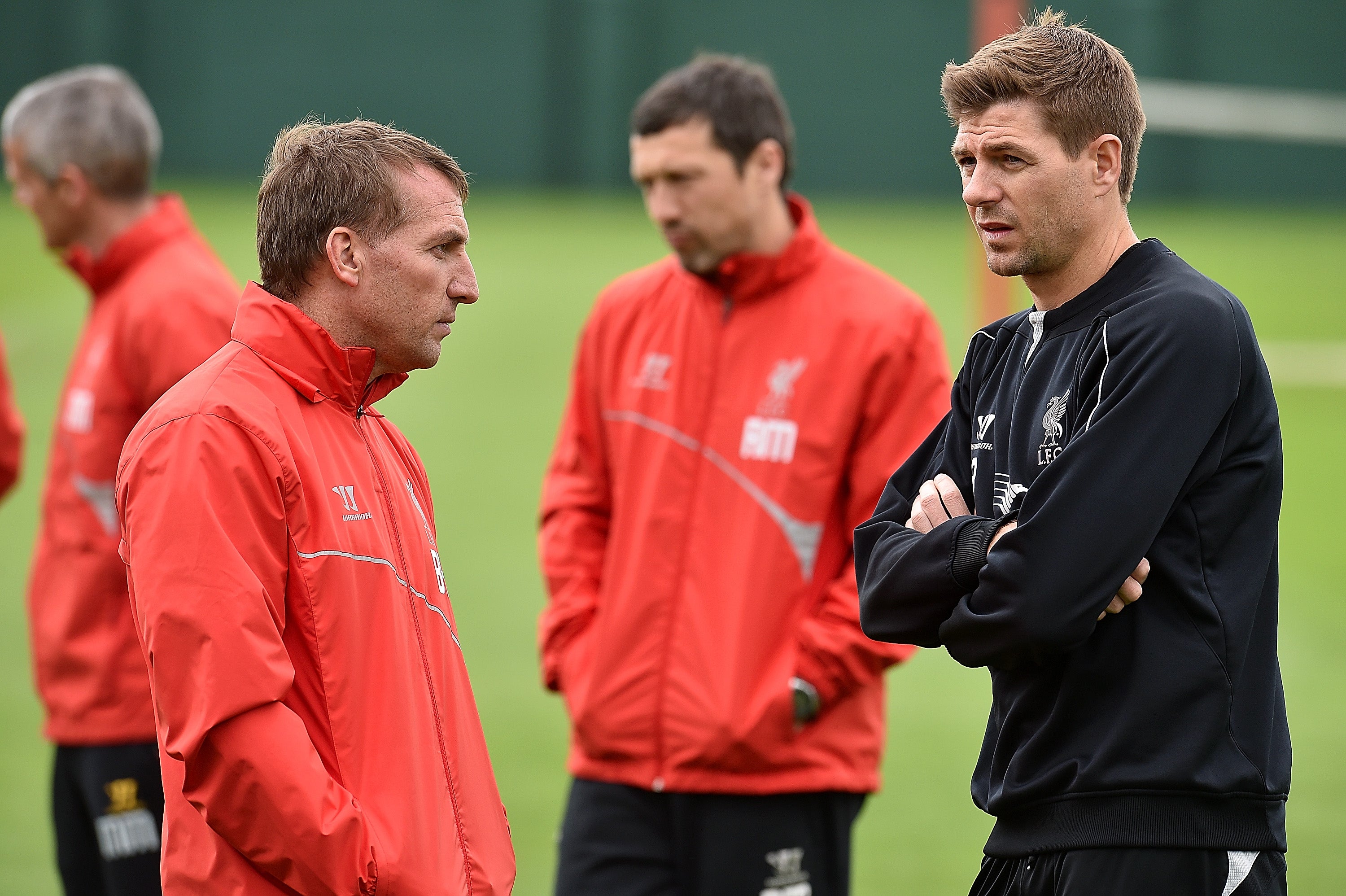 Steven Gerrard in training in the week